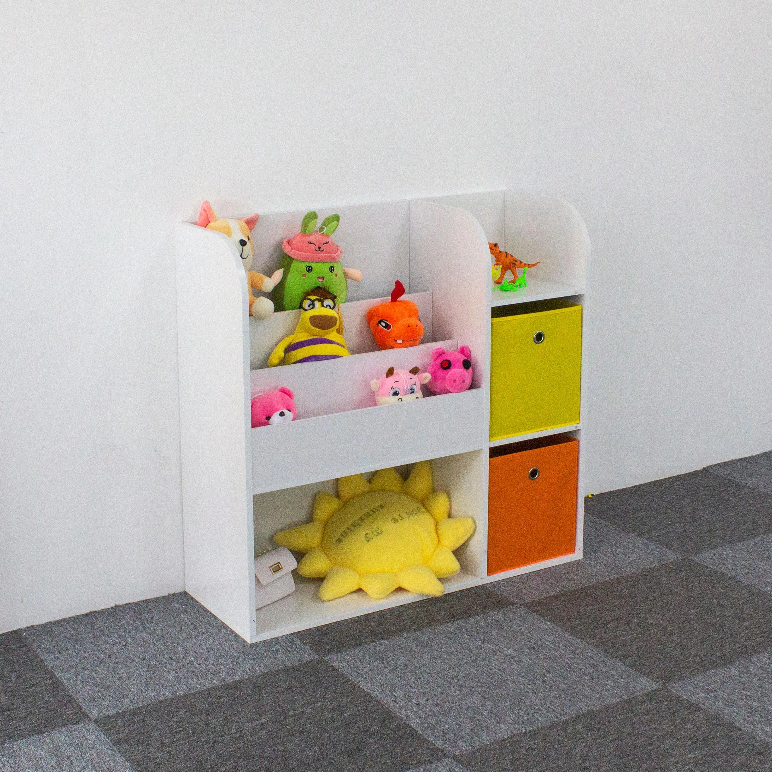 Medinė lentyna vaikams, vaikų spintelė, skyriai, organizatorius ECOTOYS