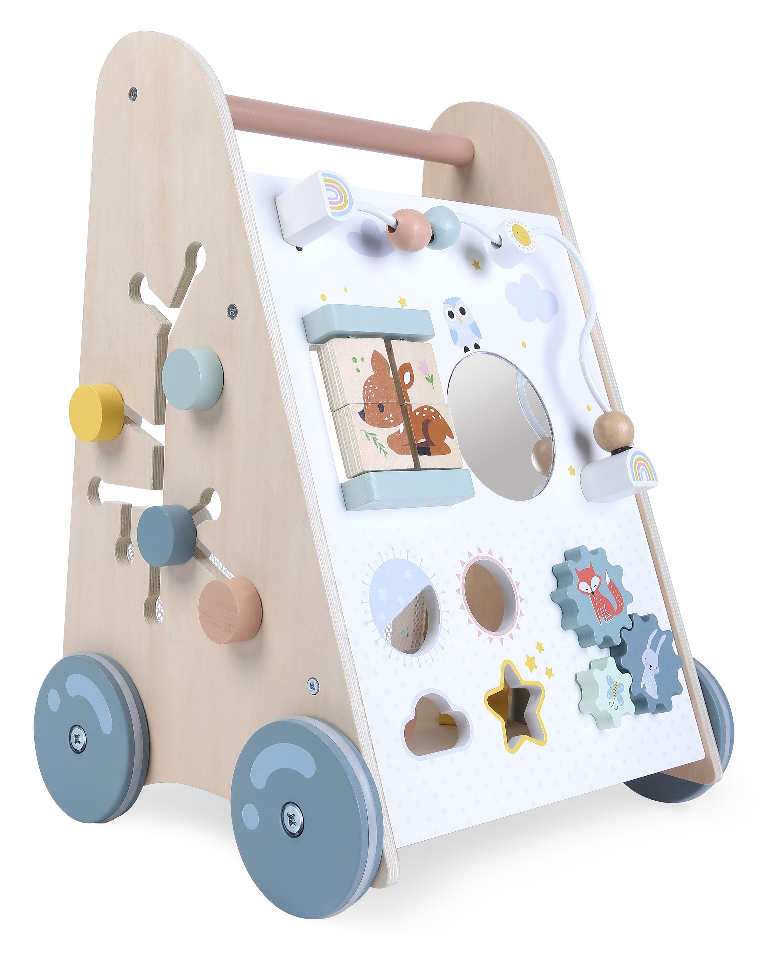 Multistore ECOTOYS medinis vežimėlis kūdikiui