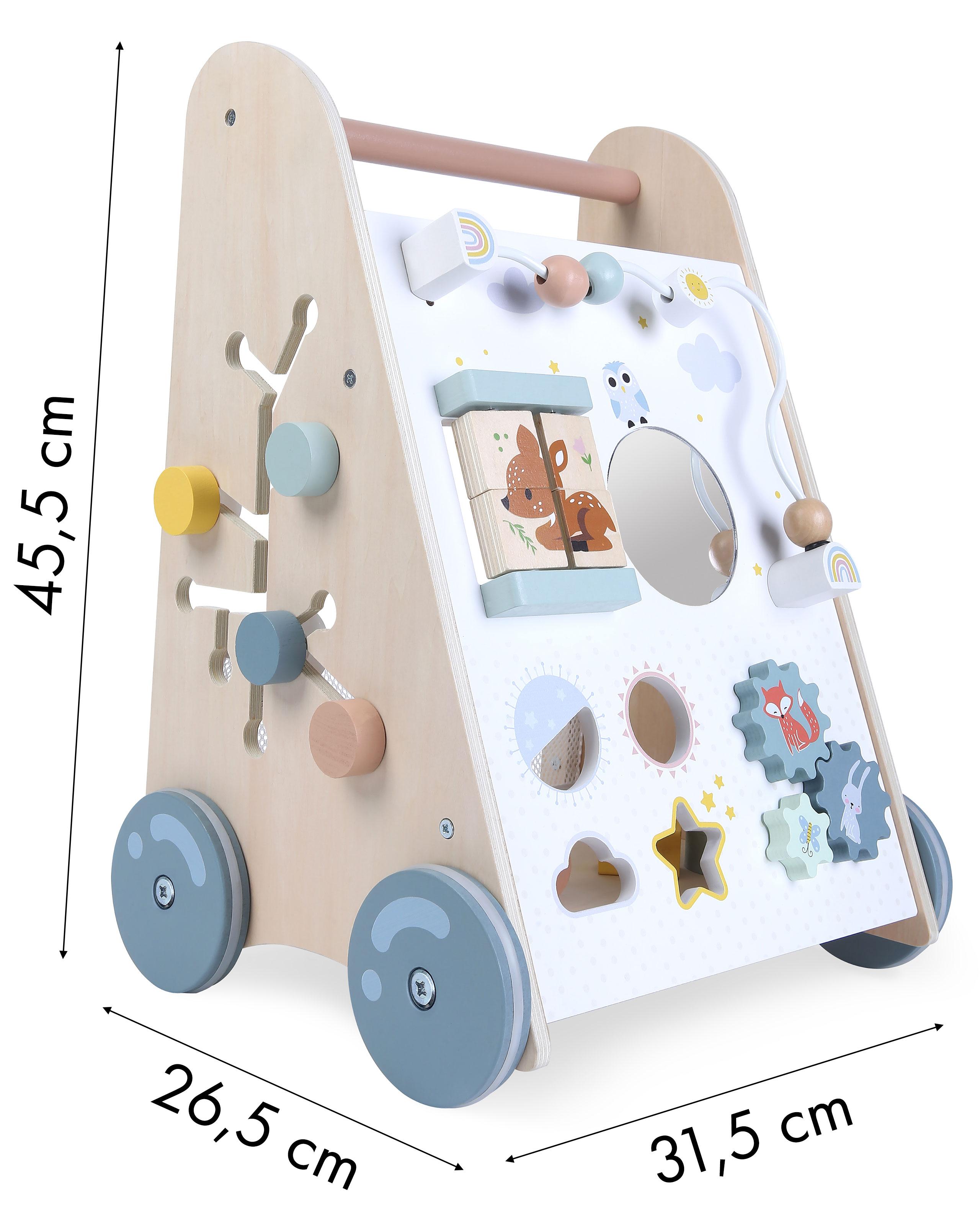 Multistore ECOTOYS medinis vežimėlis kūdikiui
