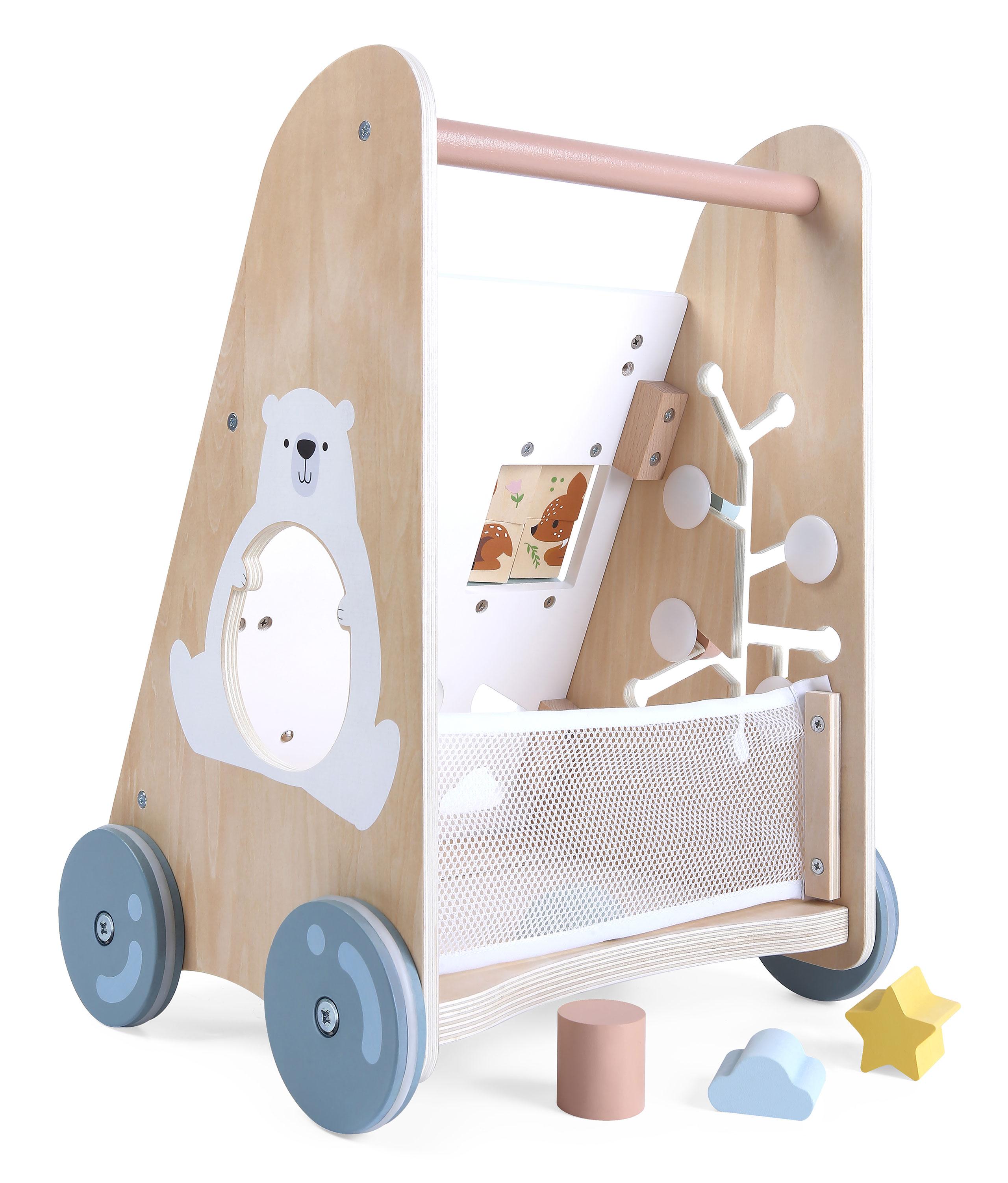 Multistore ECOTOYS medinis vežimėlis kūdikiui