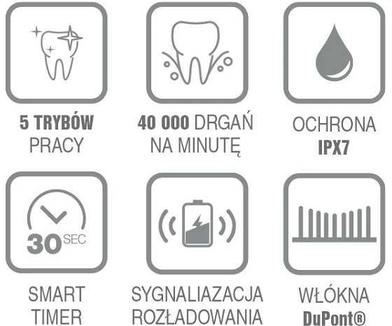 Lucznik Sonic dantų šepetėlis SD100C, juodas