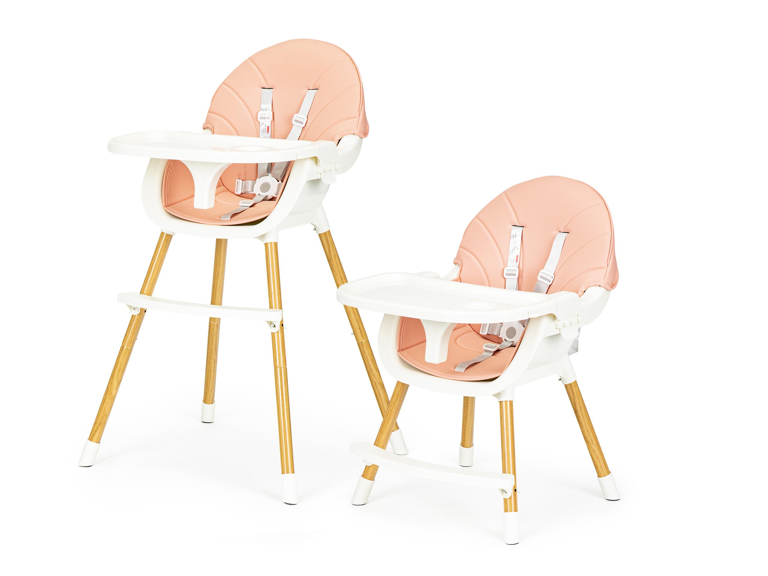 Ecotoys Maitinimo kėdutė Eko Žaislas Bangos 2in1 Rožinė