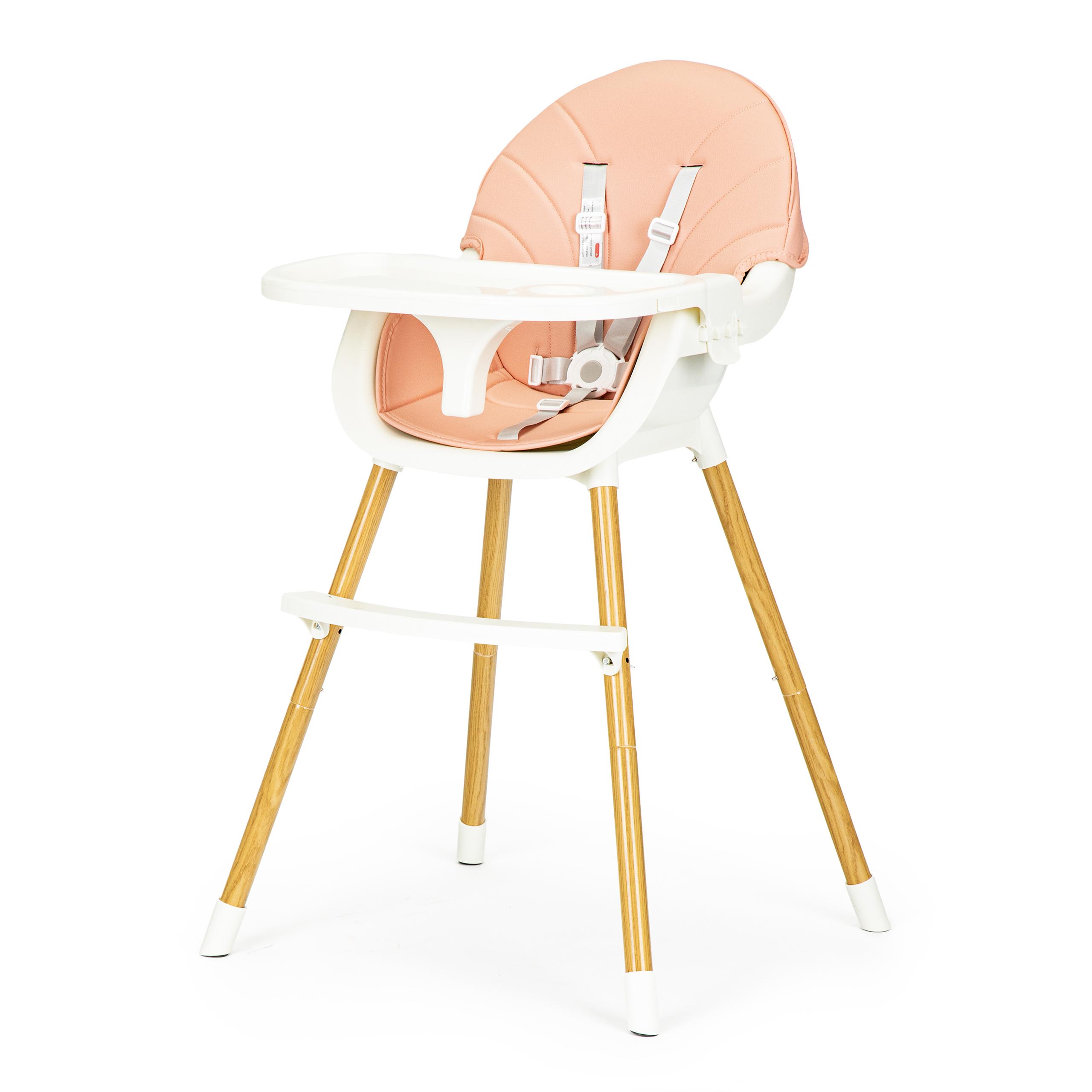 Ecotoys Maitinimo kėdutė Eko Žaislas Bangos 2in1 Rožinė
