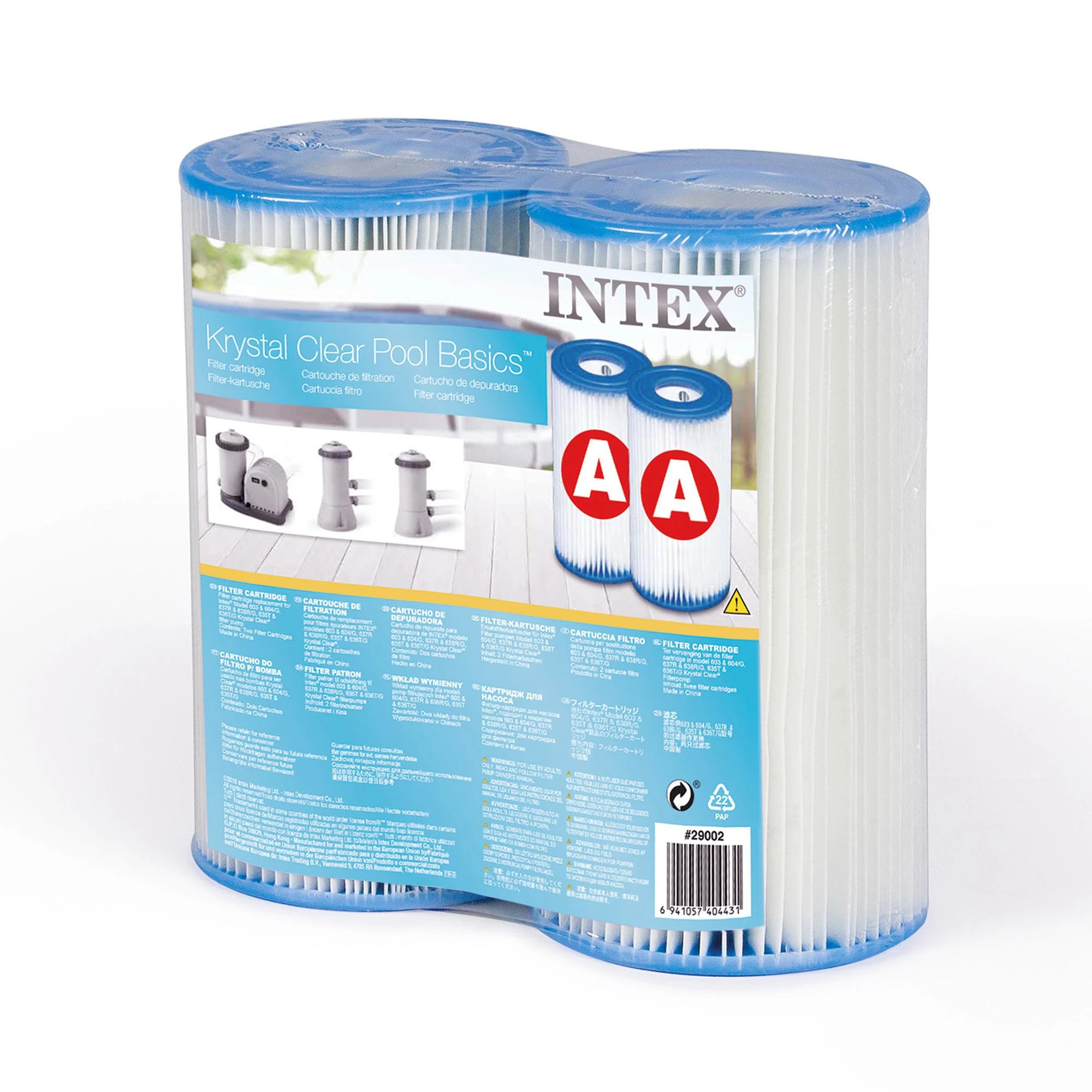„Intex“ filtro kasetė, A tipas (dvi pakuotė) 29002