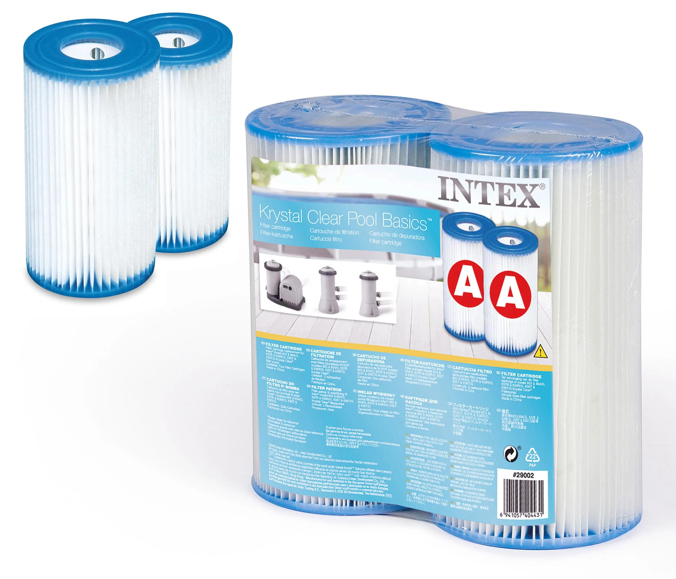 „Intex“ filtro kasetė, A tipas (dvi pakuotė) 29002