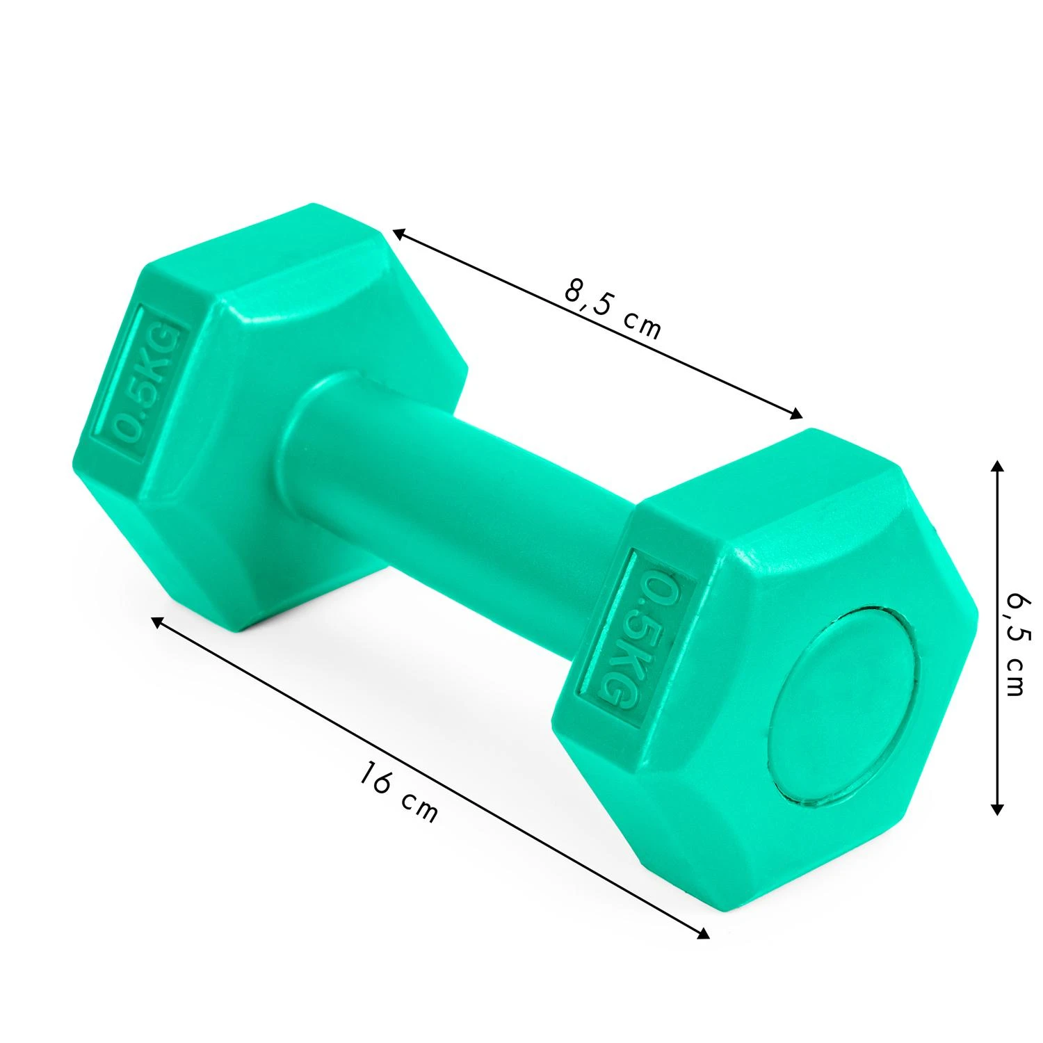 Fitneso hantelių rinkinys ModernHOME, žalias, 2 x 0.5kg