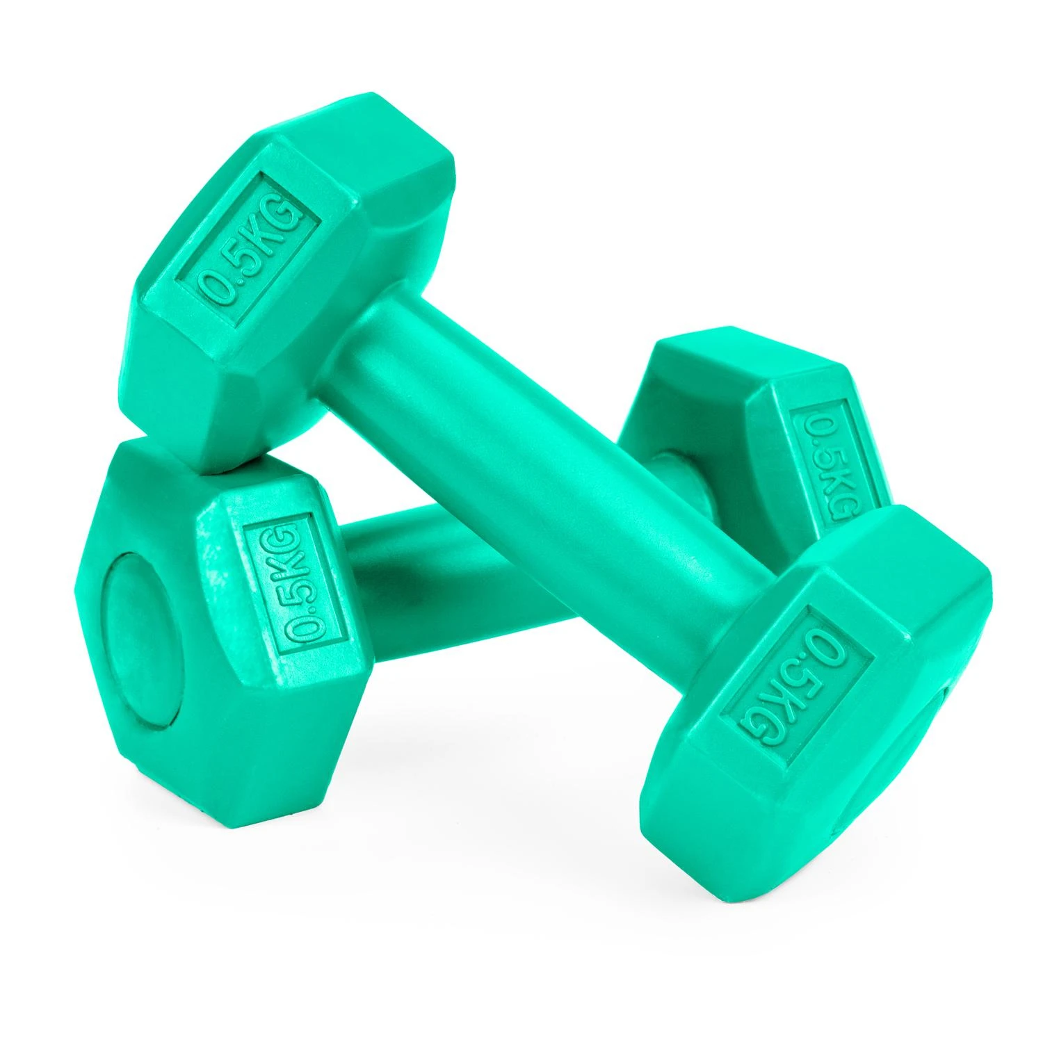 Fitneso hantelių rinkinys ModernHOME, žalias, 2 x 0.5kg