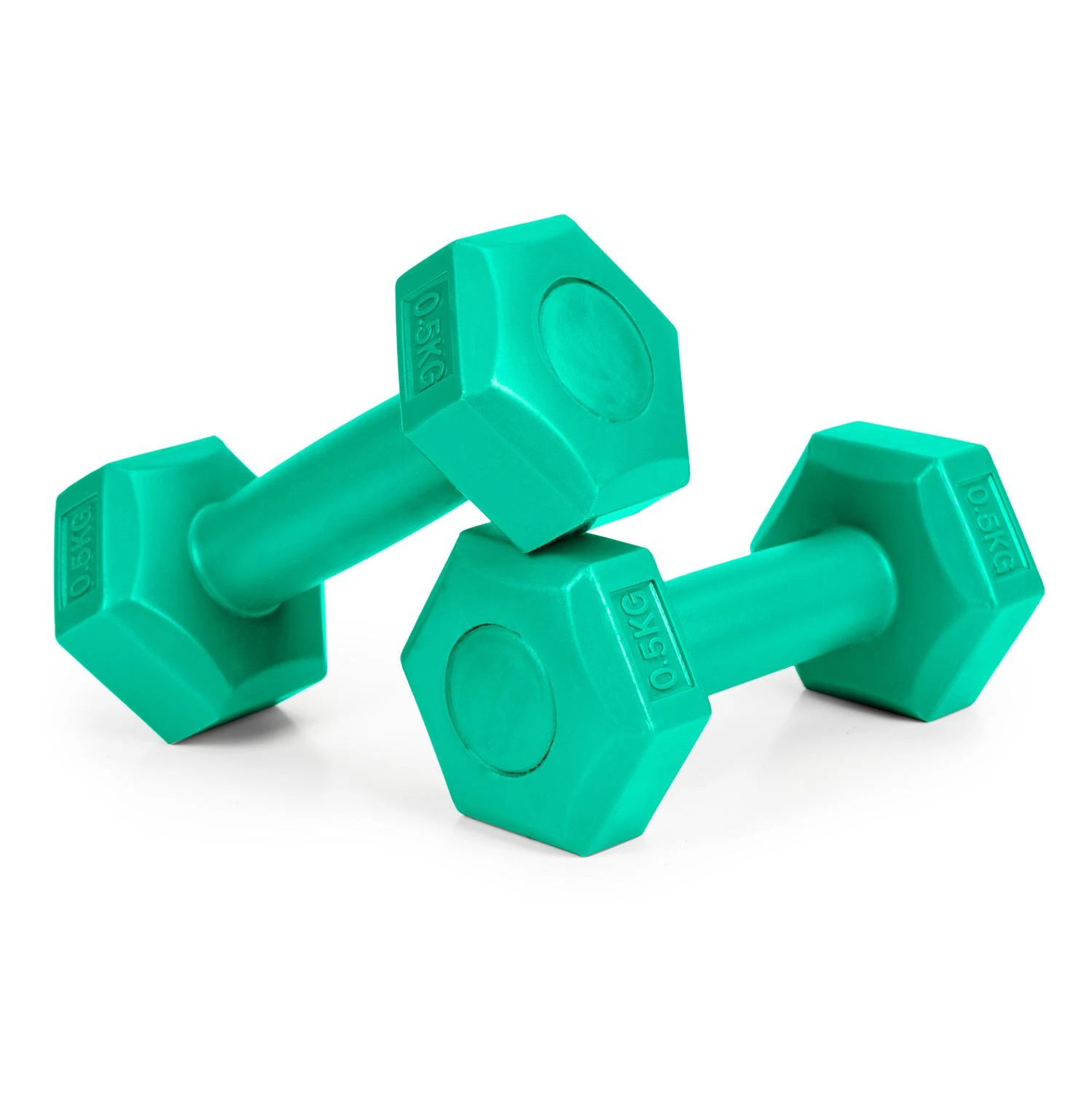 Fitneso hantelių rinkinys ModernHOME, žalias, 2 x 0.5kg