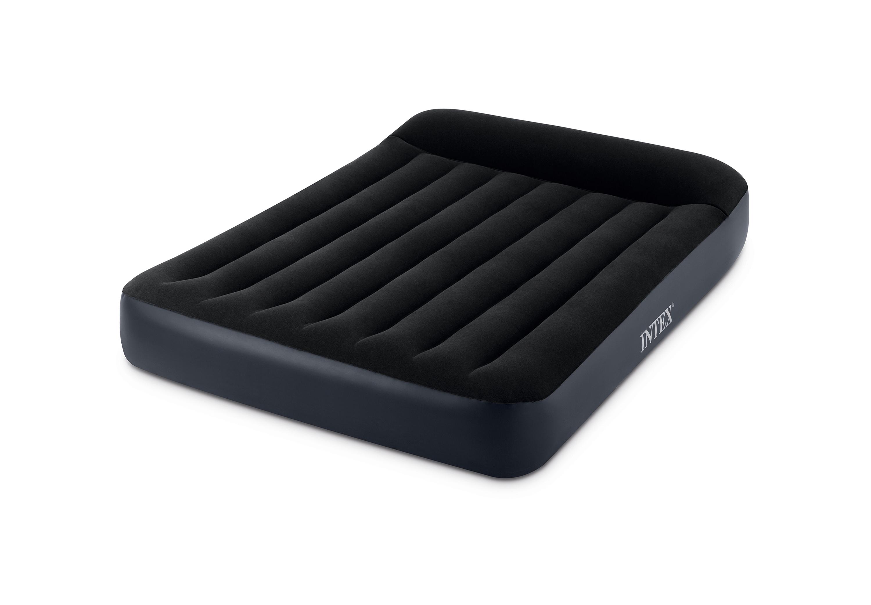 Intex Full Pillow Rest Classic Airbed su Fibre-Tech įmontuotu siurbliu, Juodas, 191x137x25cm