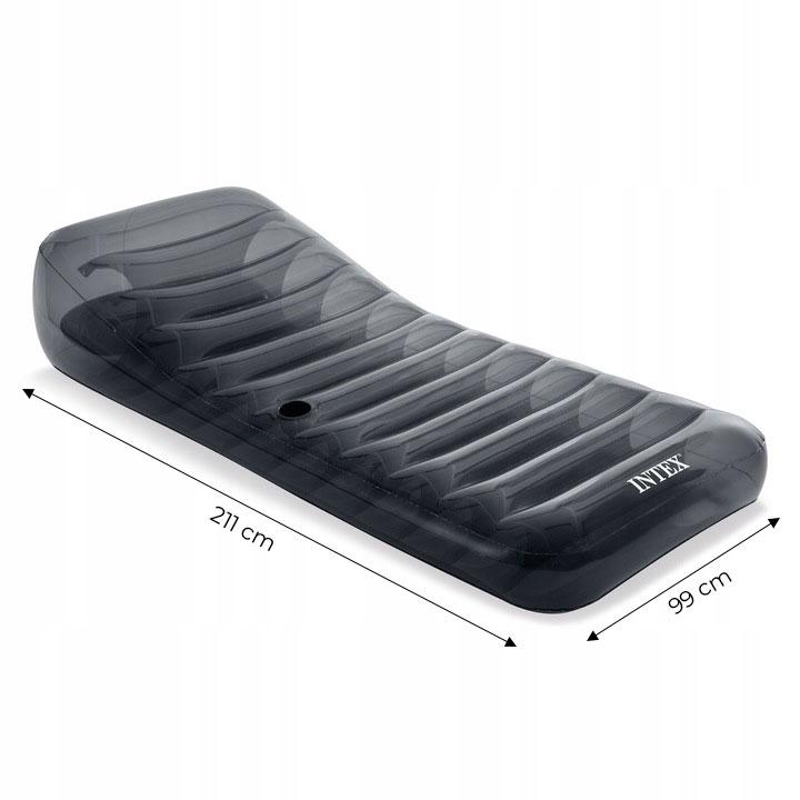 Juodas plaukimo čiužinys 211 x 99 cm INTEX 58723