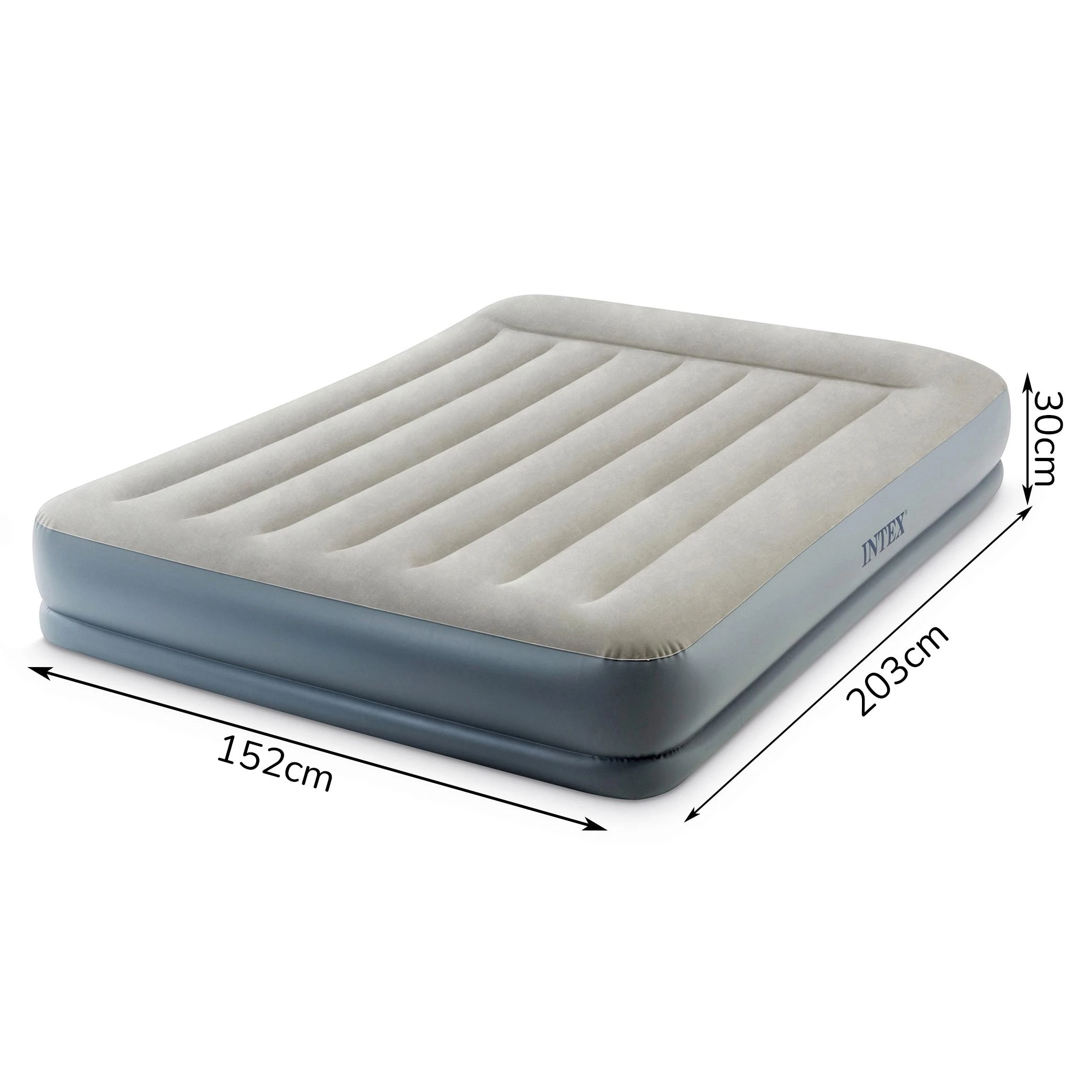 Pripučiamas čiužinys 203x152 cm su pompa dviem asmenims Intex 64118ND