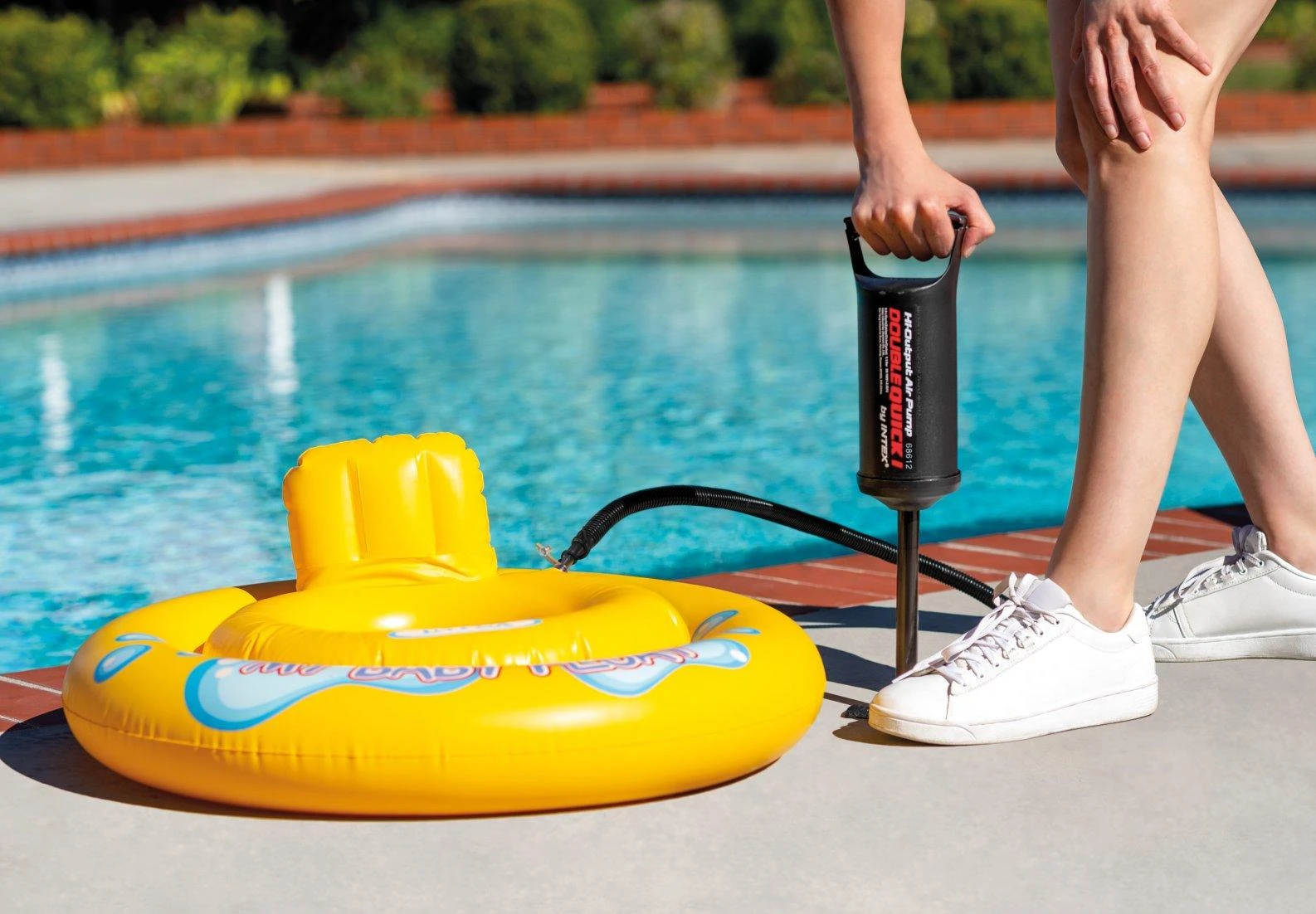 Intex Double Quick I Hand Air Pump Juodas
