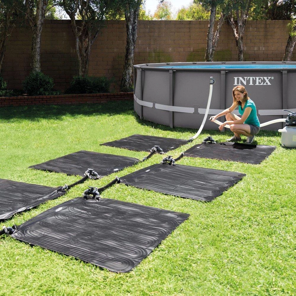 Intex Saulės energija šildomas kilimėlis, juodos sp., 1,2x1,2 m, PVC