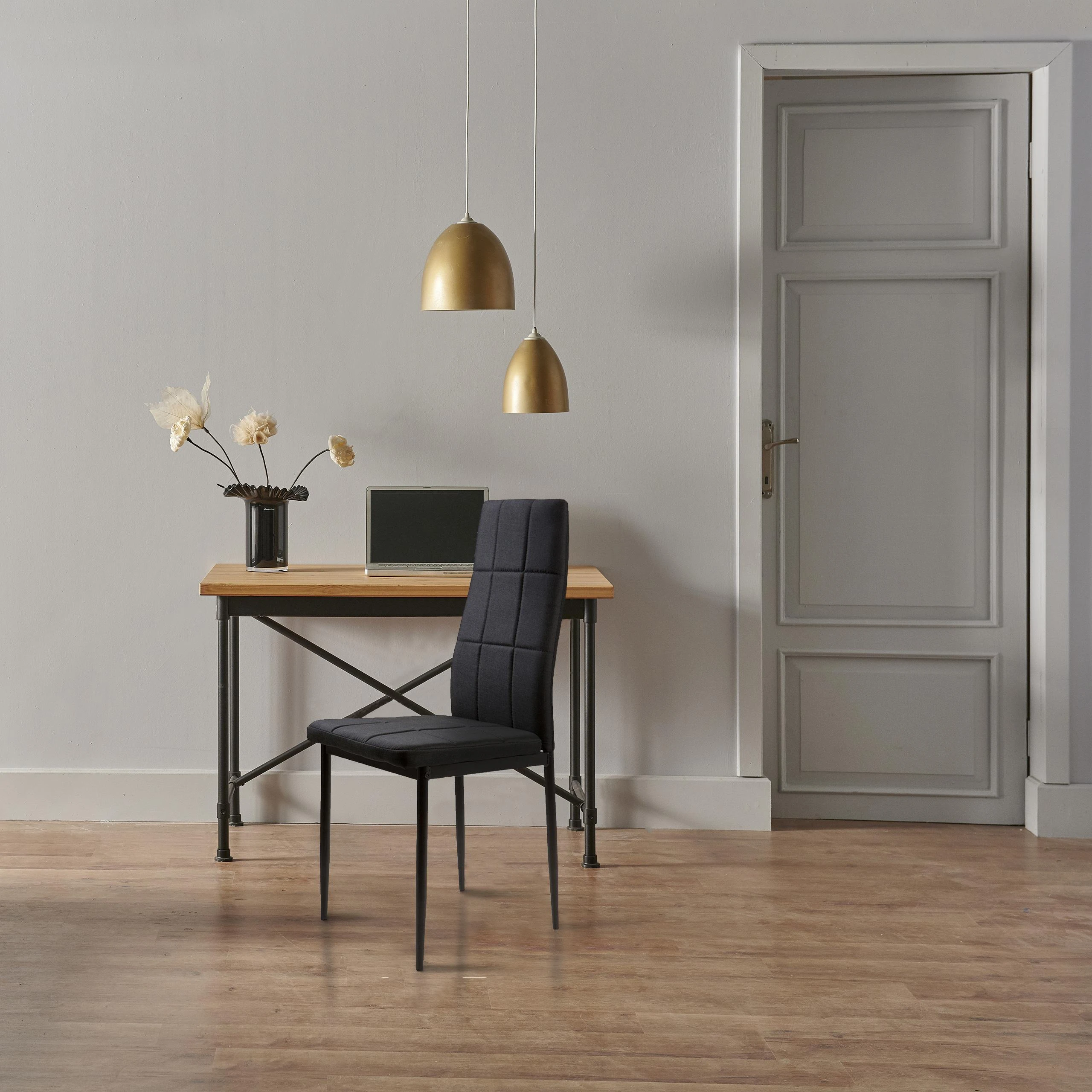 4-ių kėdžių komplektas ModernHome, juodas