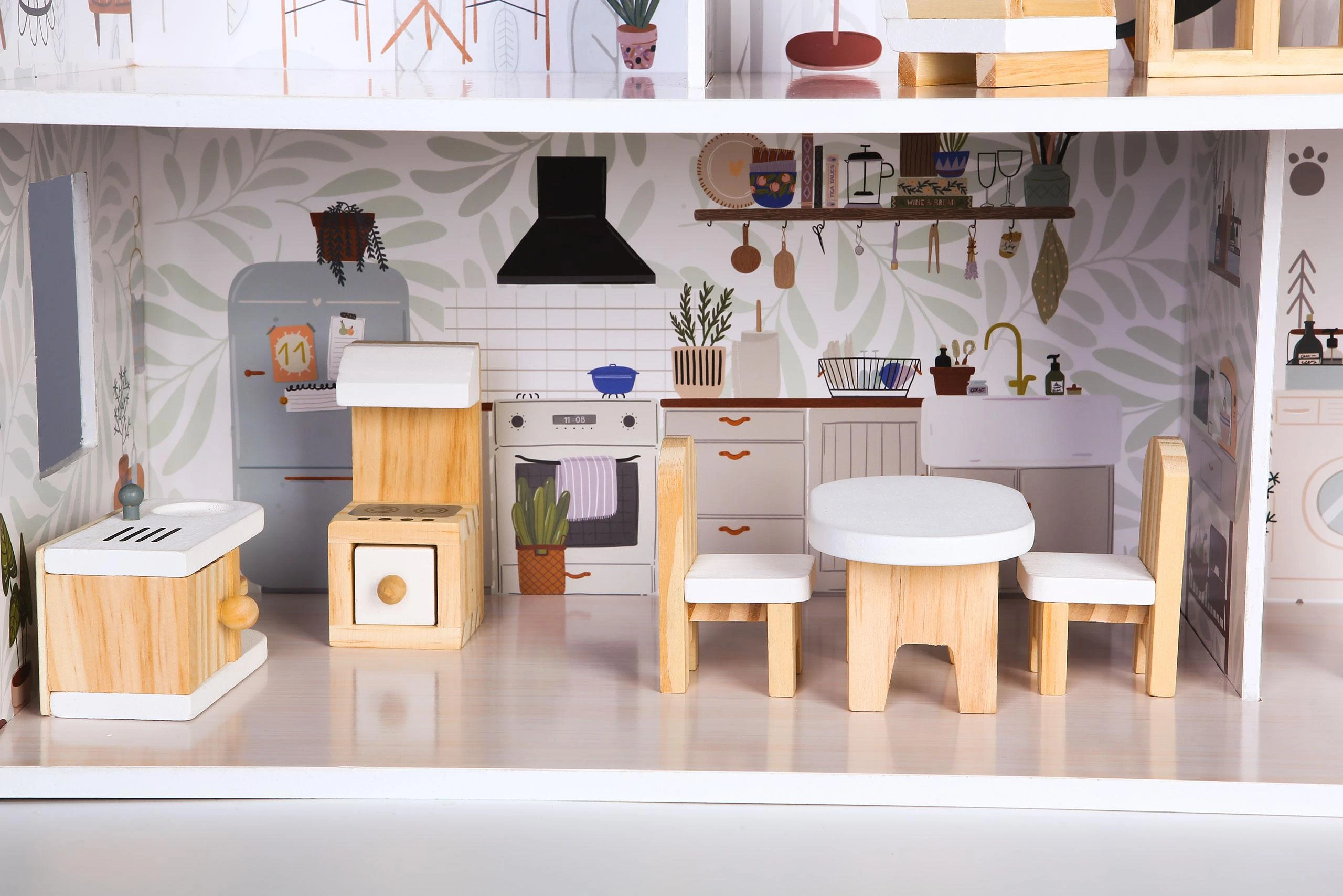 Ecotoys Lėlių namelis medinis Emma residence
