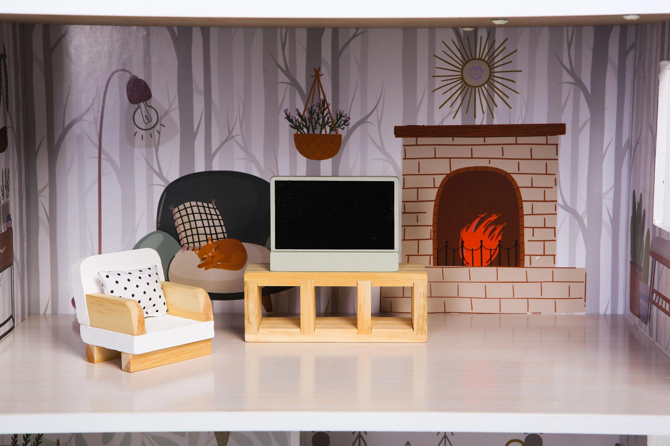 Ecotoys Lėlių namelis medinis Emma residence