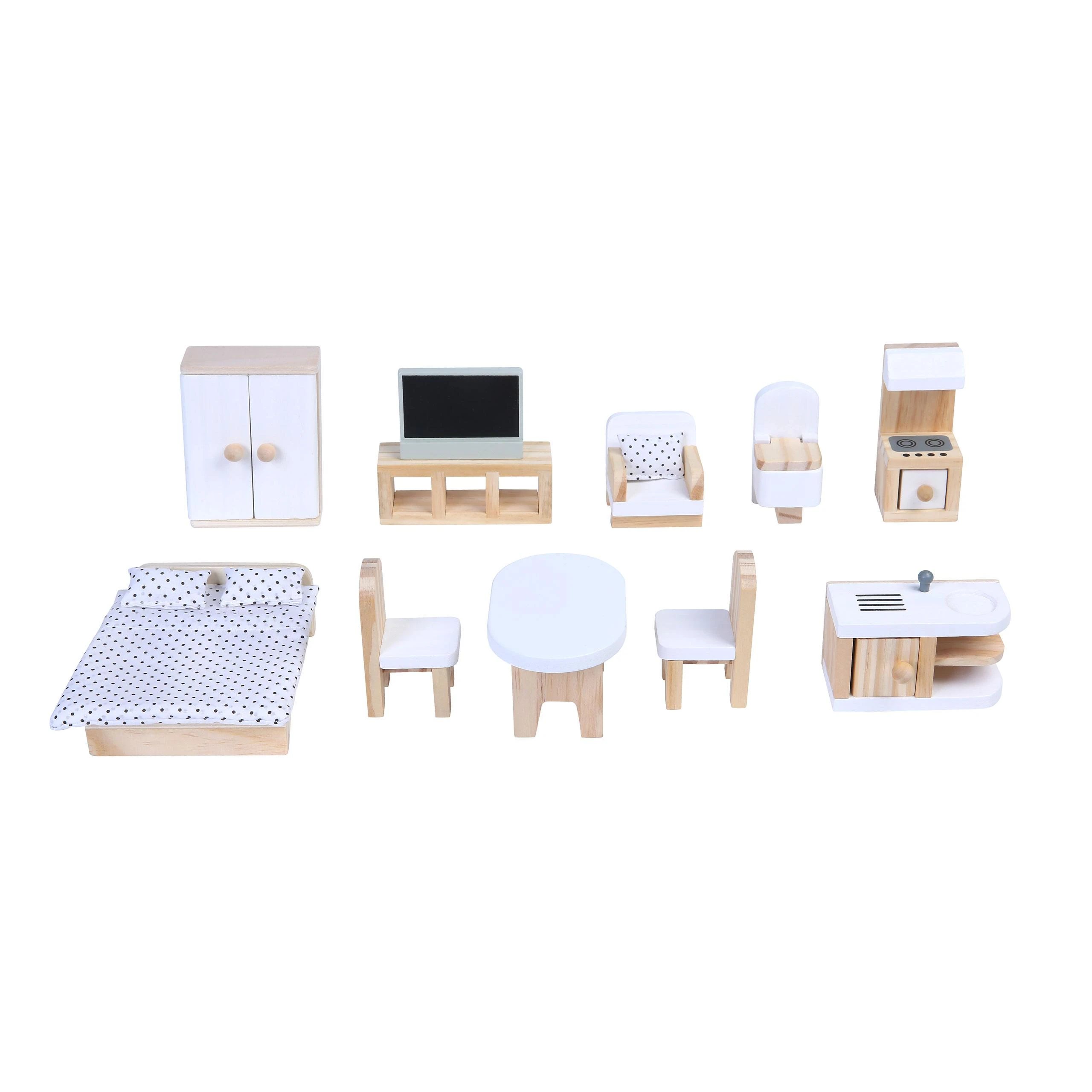Ecotoys Lėlių namelis medinis Emma residence