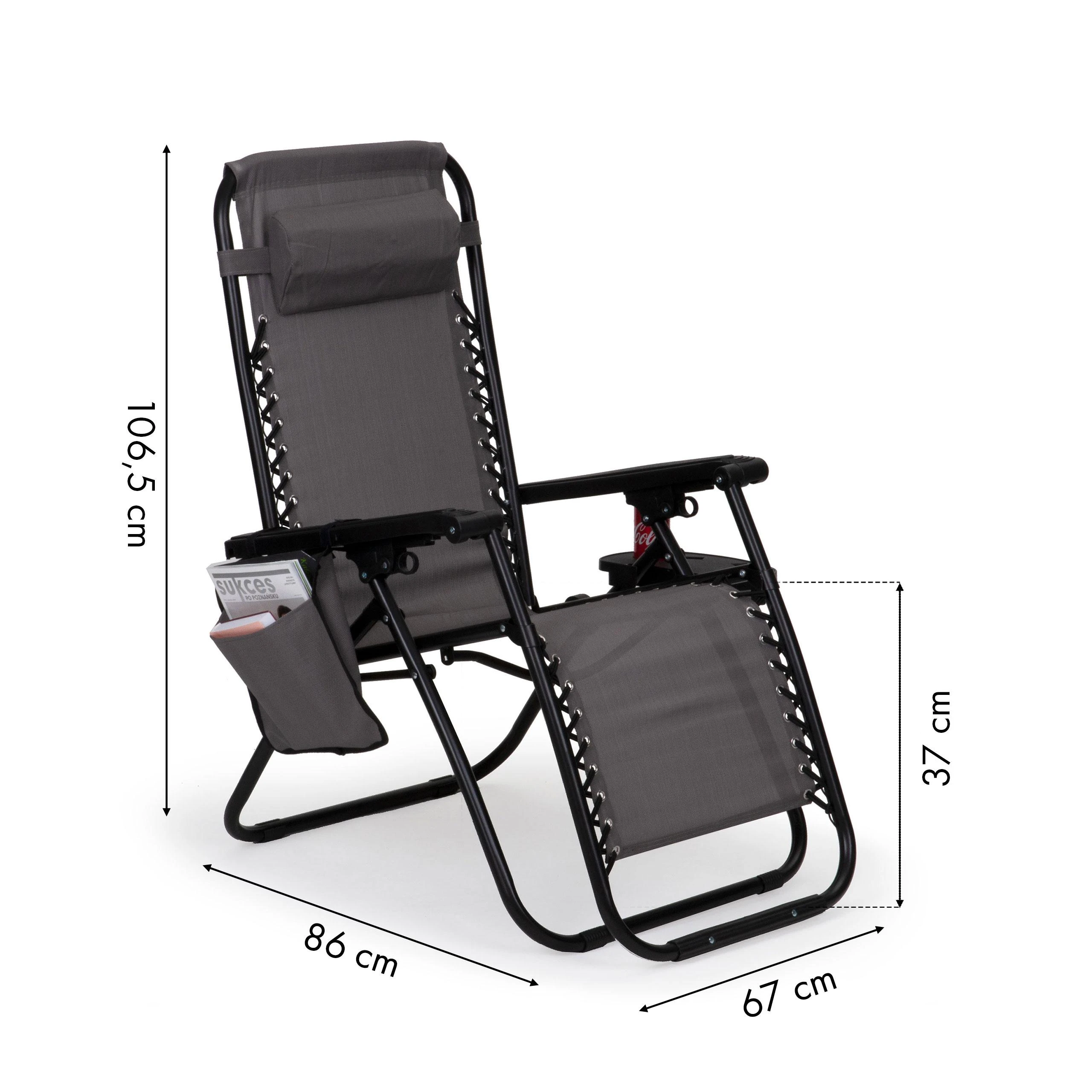 Sulankstomas gultas 72x107 cm ModernHome, pilkas