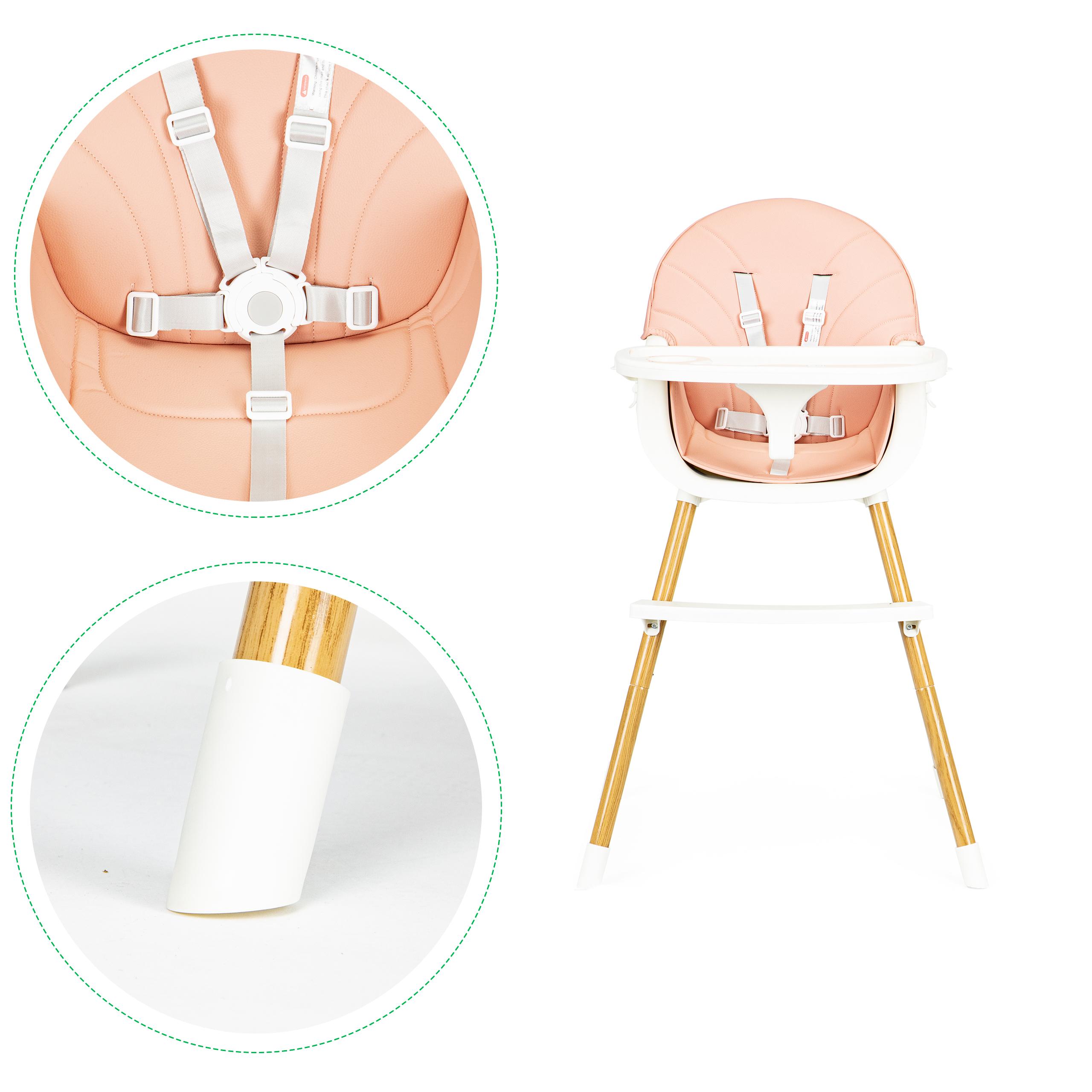 Ecotoys Maitinimo kėdutė Eko Žaislas Bangos 2in1 Rožinė