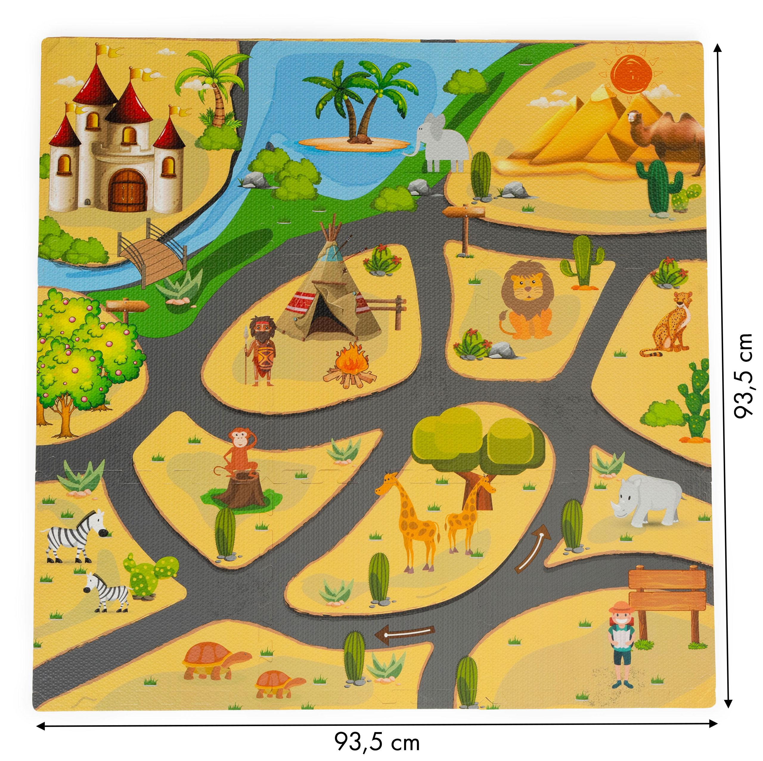 Ecotoys Edukacinis kilimėlis "safari" 9 dalių