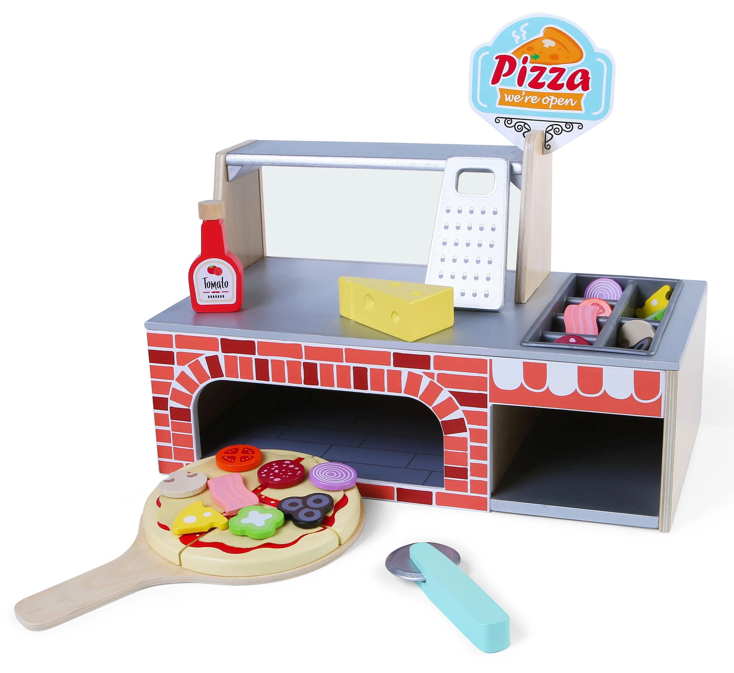 Ecotoys Medinis picų kepimo padėklas su priedais Eco Toys