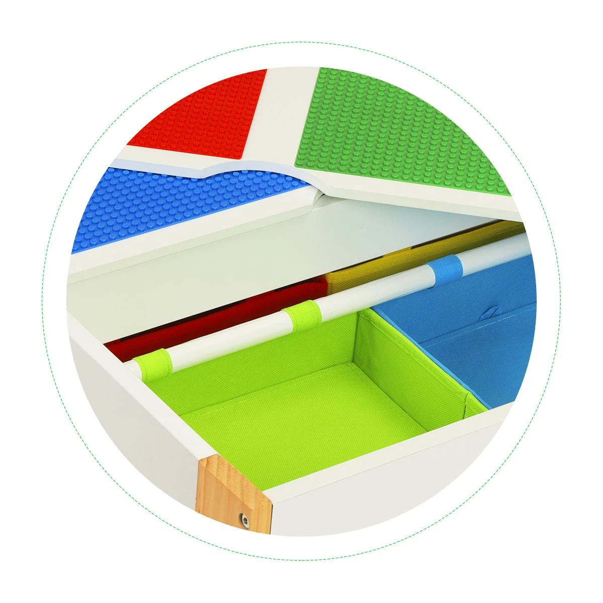 Ecotoys Mediniai baldai vaikams komplektas stalas + 2 kėdės