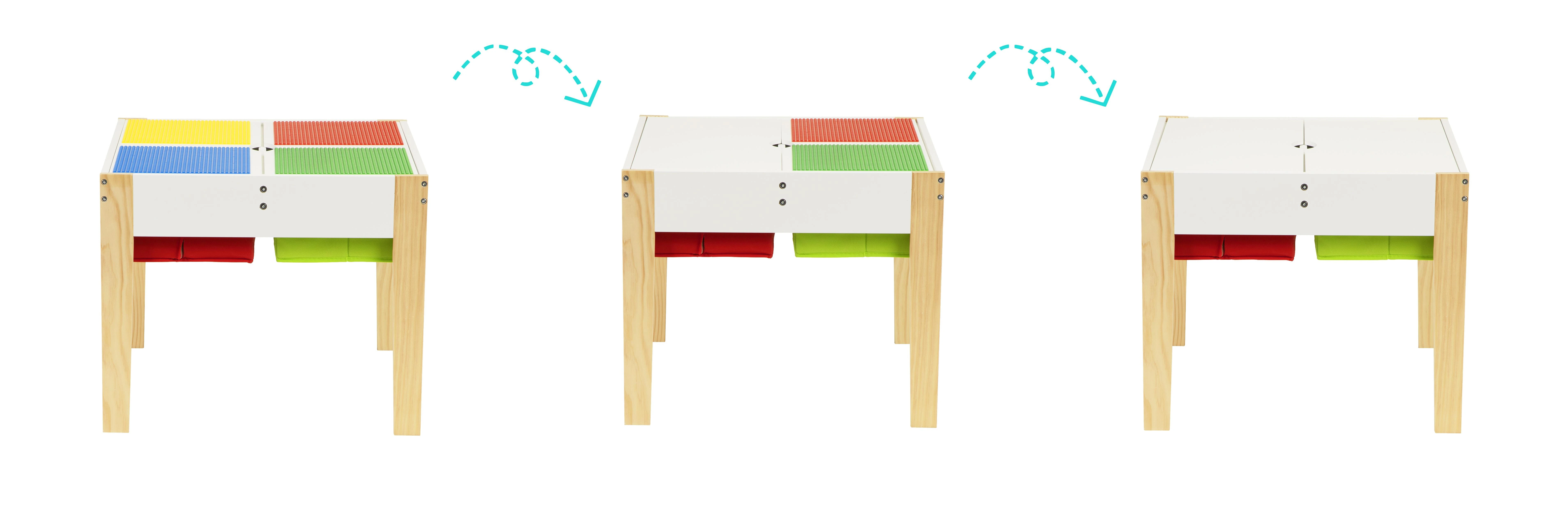Ecotoys Mediniai baldai vaikams komplektas stalas + 2 kėdės