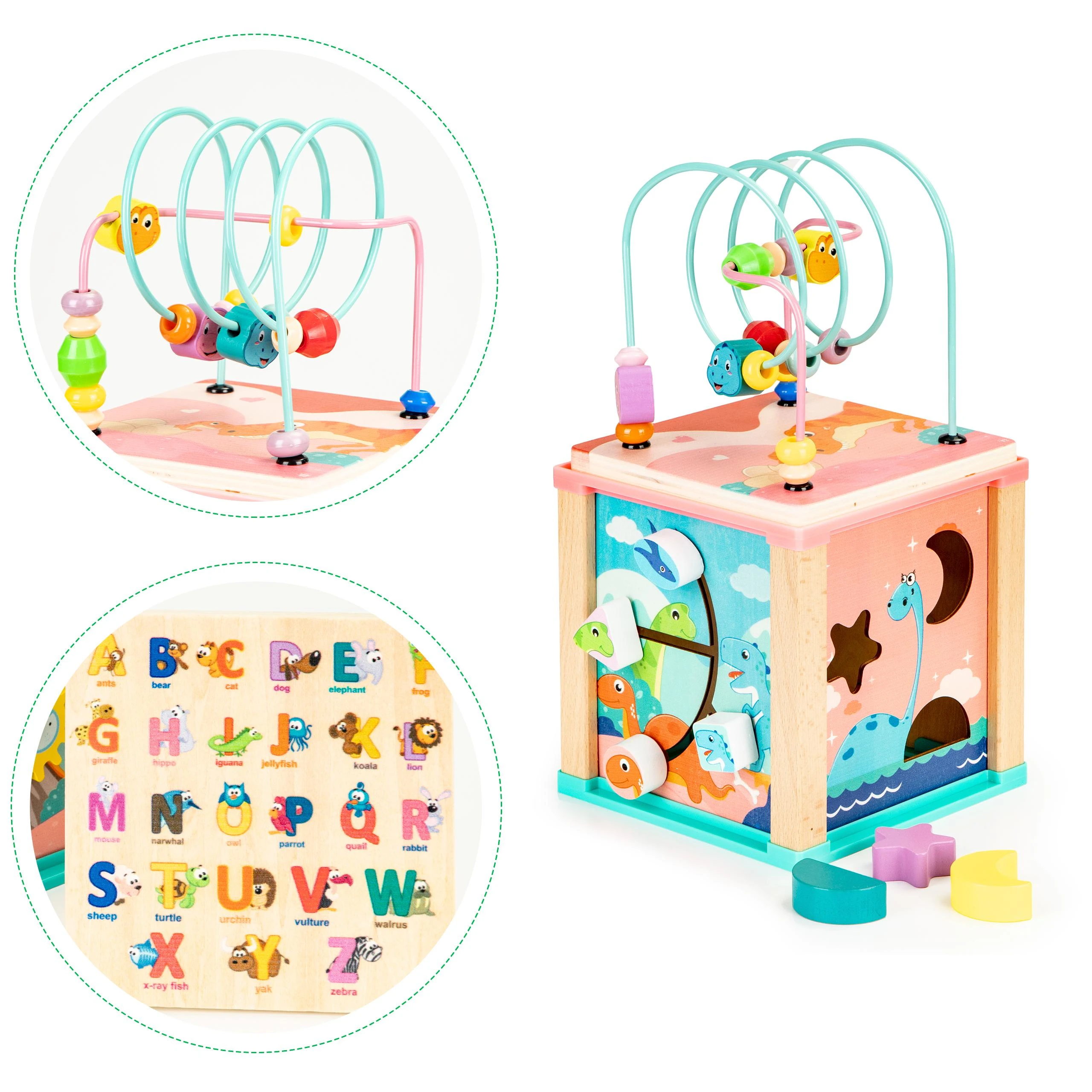 Cube Medinis lavinantis kubas, ECOTOYS mula rūšiuotojas
