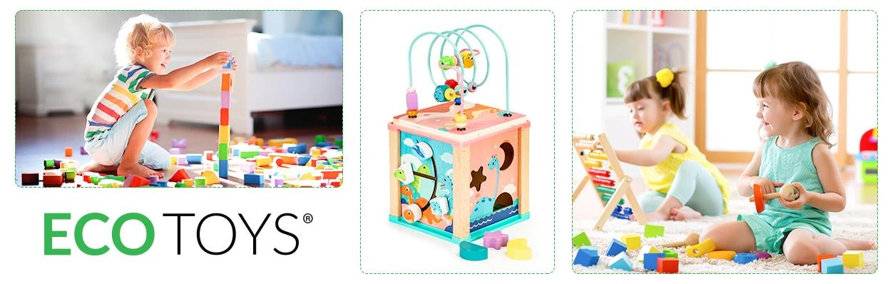Cube Medinis lavinantis kubas, ECOTOYS mula rūšiuotojas
