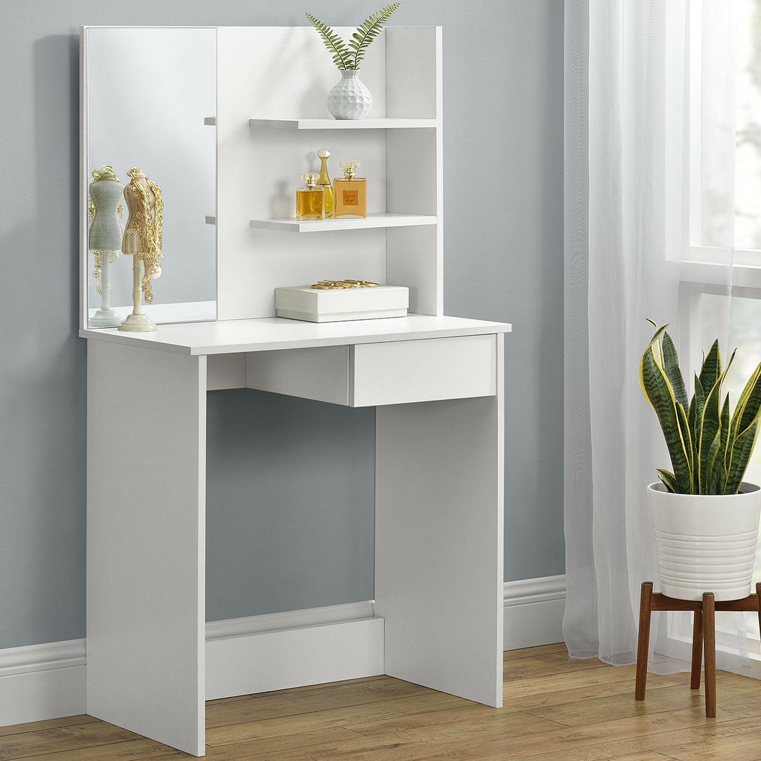 Modernus tualetinis staliukas didelės veidrodinės lentynos ModernHome