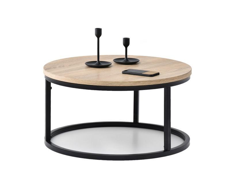 Modernhome Kavos staliukas Modern Home, 60 cm, juodas/rudas