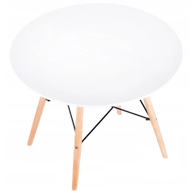 Modernhome Kavos staliukas, baltas, skersmuo 60 cm