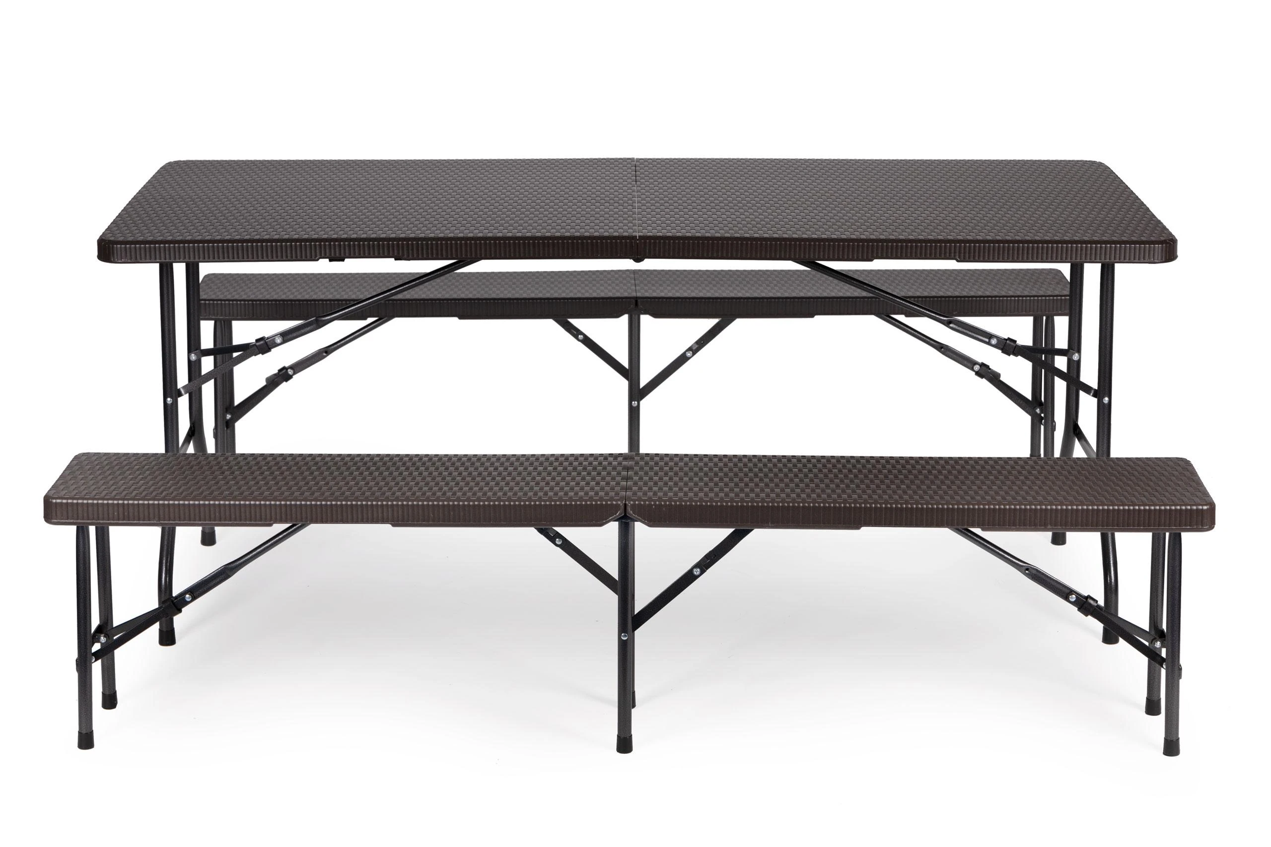 MultiGarden Maitinimo stalas 180cm + 2 suolai Rattan banketinis komplektas