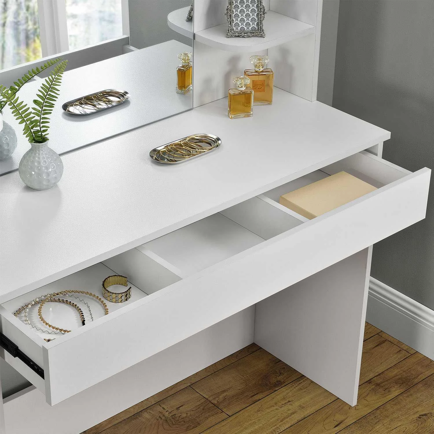 Modernus tualetinis staliukas didelės veidrodinės lentynos ModernHome
