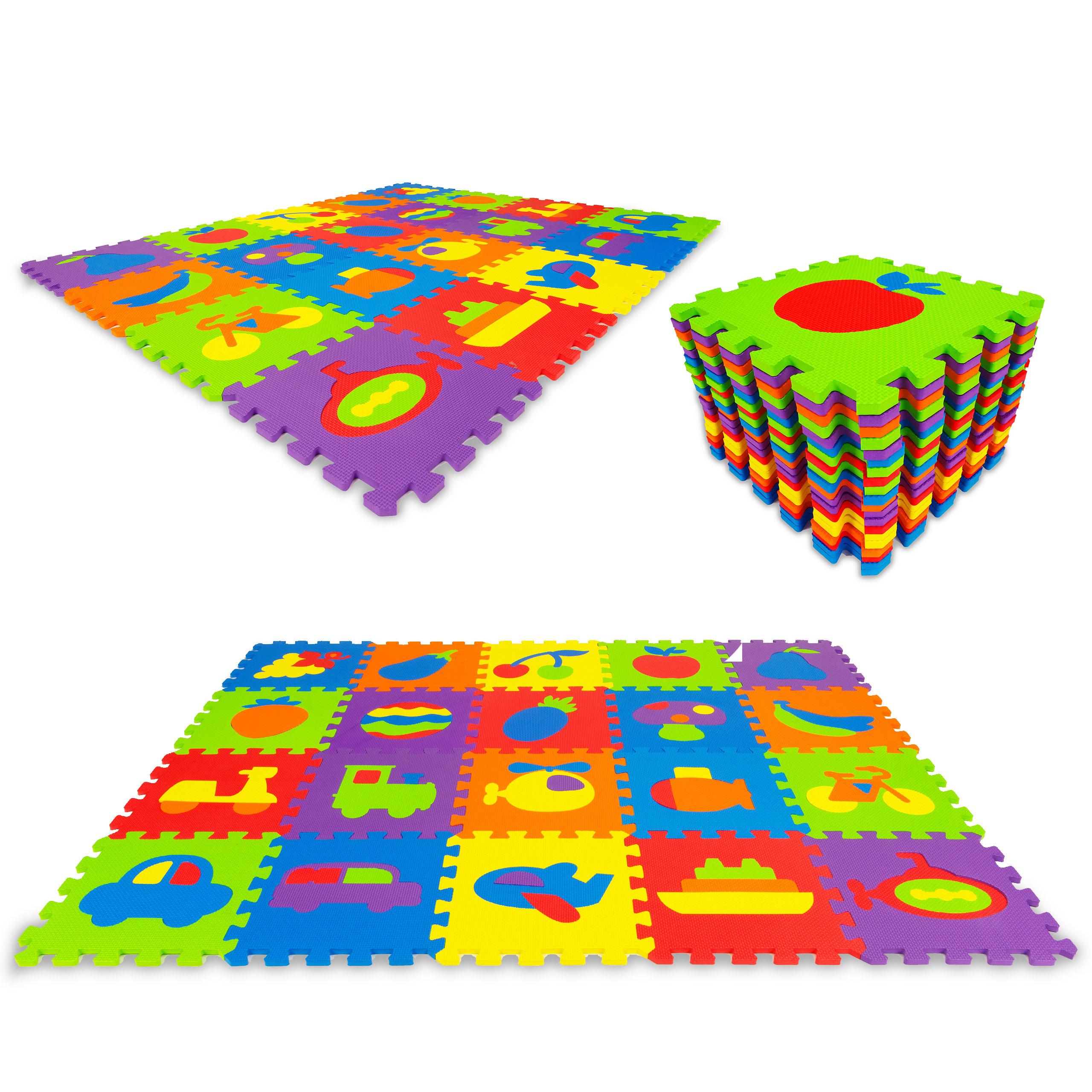 Mokomasis putplasčio kilimėlis EVA dėlionė 20 dalių 148x119cm ECOTOYS