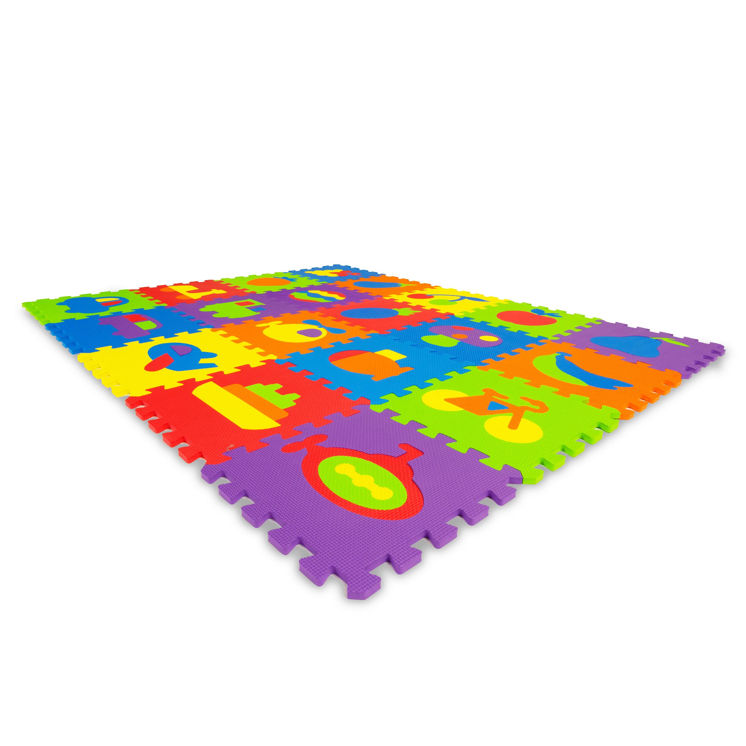 Mokomasis putplasčio kilimėlis EVA dėlionė 20 dalių 148x119cm ECOTOYS