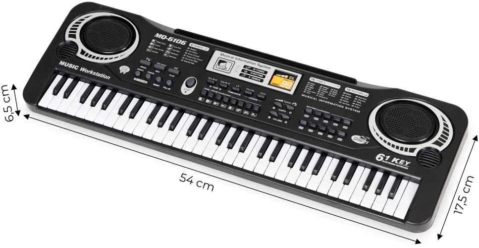 Ecotoys Multistore Vaikiškas pianinas su mikrofonu ir maitinimo šaltiniu