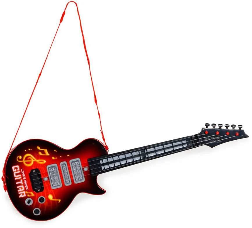 Multistore Rock Roko gitara vaikams, besimokantiems groti gitara infraraudonųjų spindulių melodijomis