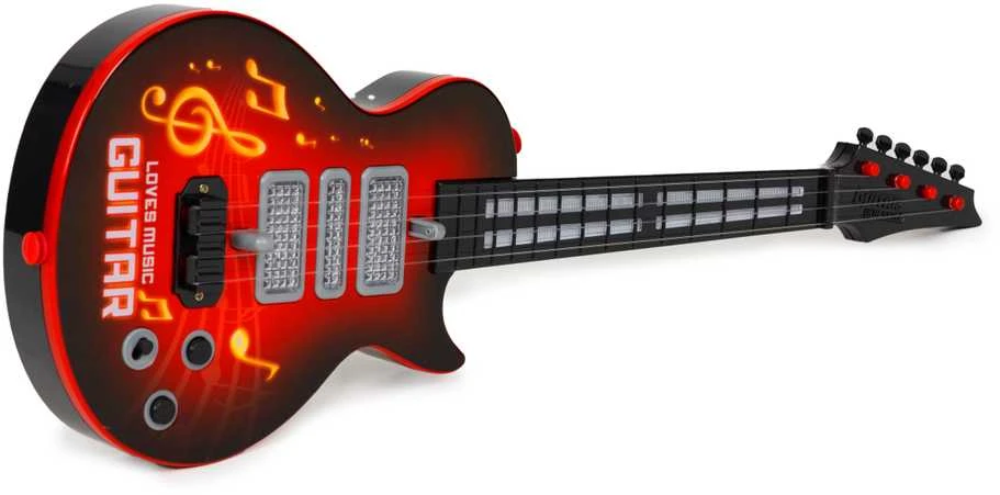 Multistore Rock Roko gitara vaikams, besimokantiems groti gitara infraraudonųjų spindulių melodijomis
