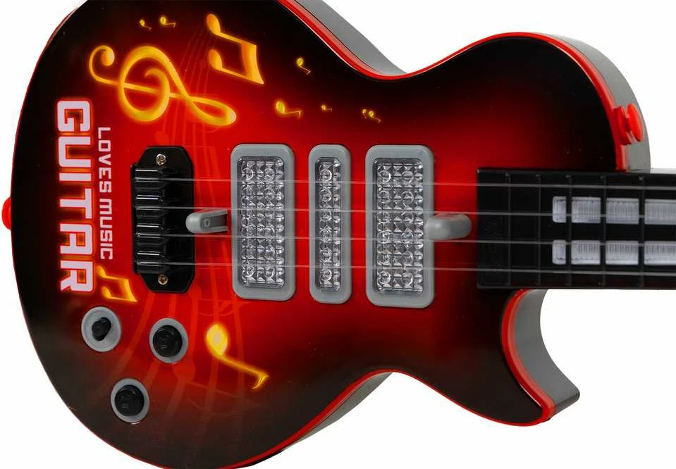 Multistore Rock Roko gitara vaikams, besimokantiems groti gitara infraraudonųjų spindulių melodijomis