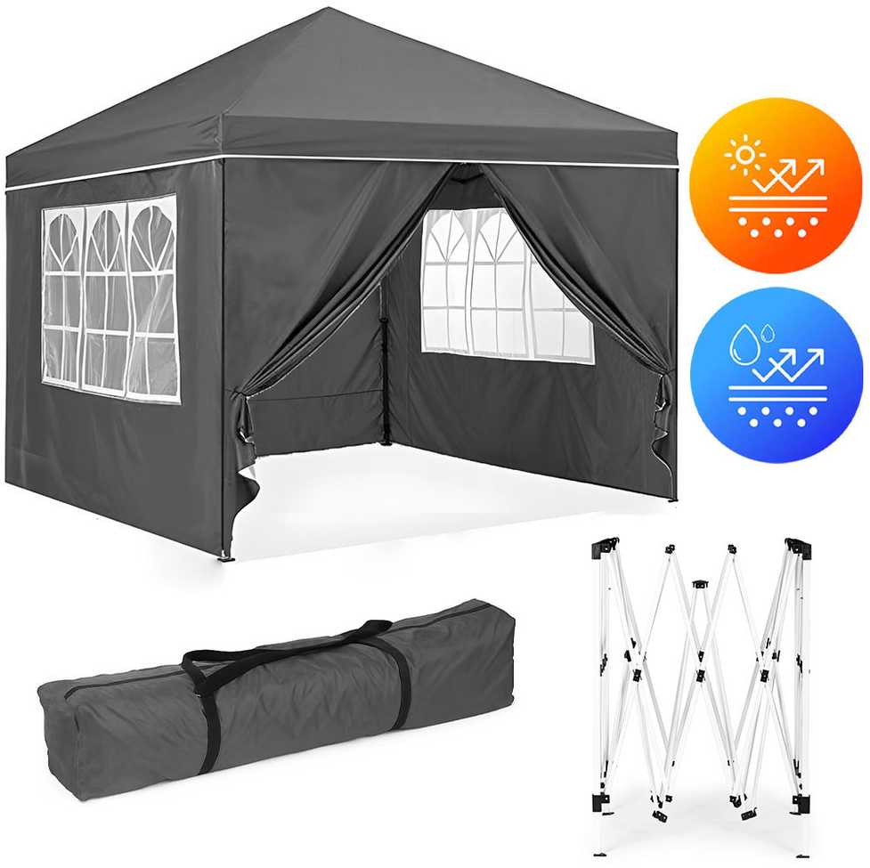 MultiGarden Sodo palapinė 3x3m. pilka + 4 sienos