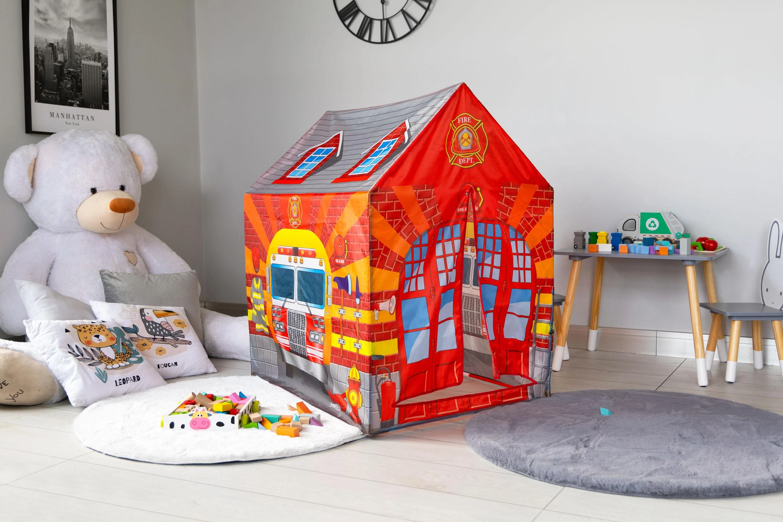 Vaikų palapinė IPlay gaisrinės stotis 95x72x102 cm
