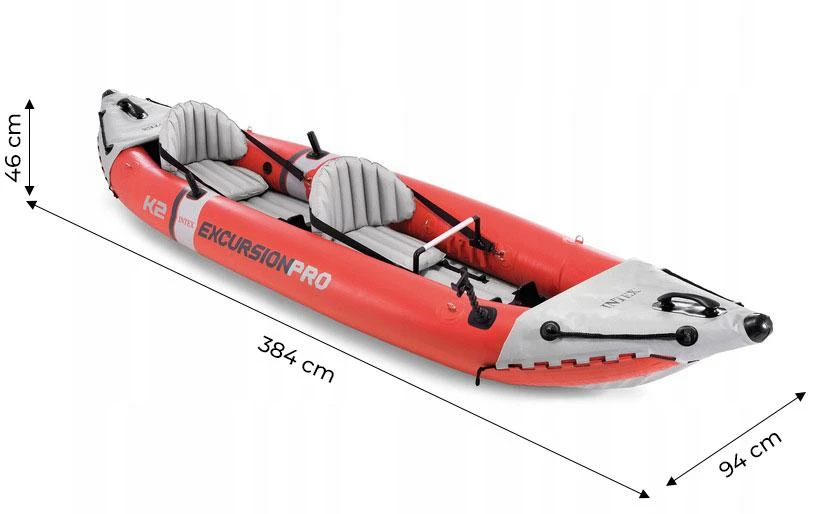 Pripučiama Baidarė (dvivietė) INTEX Excursion Pro K2, Kayak 384x94x46cm