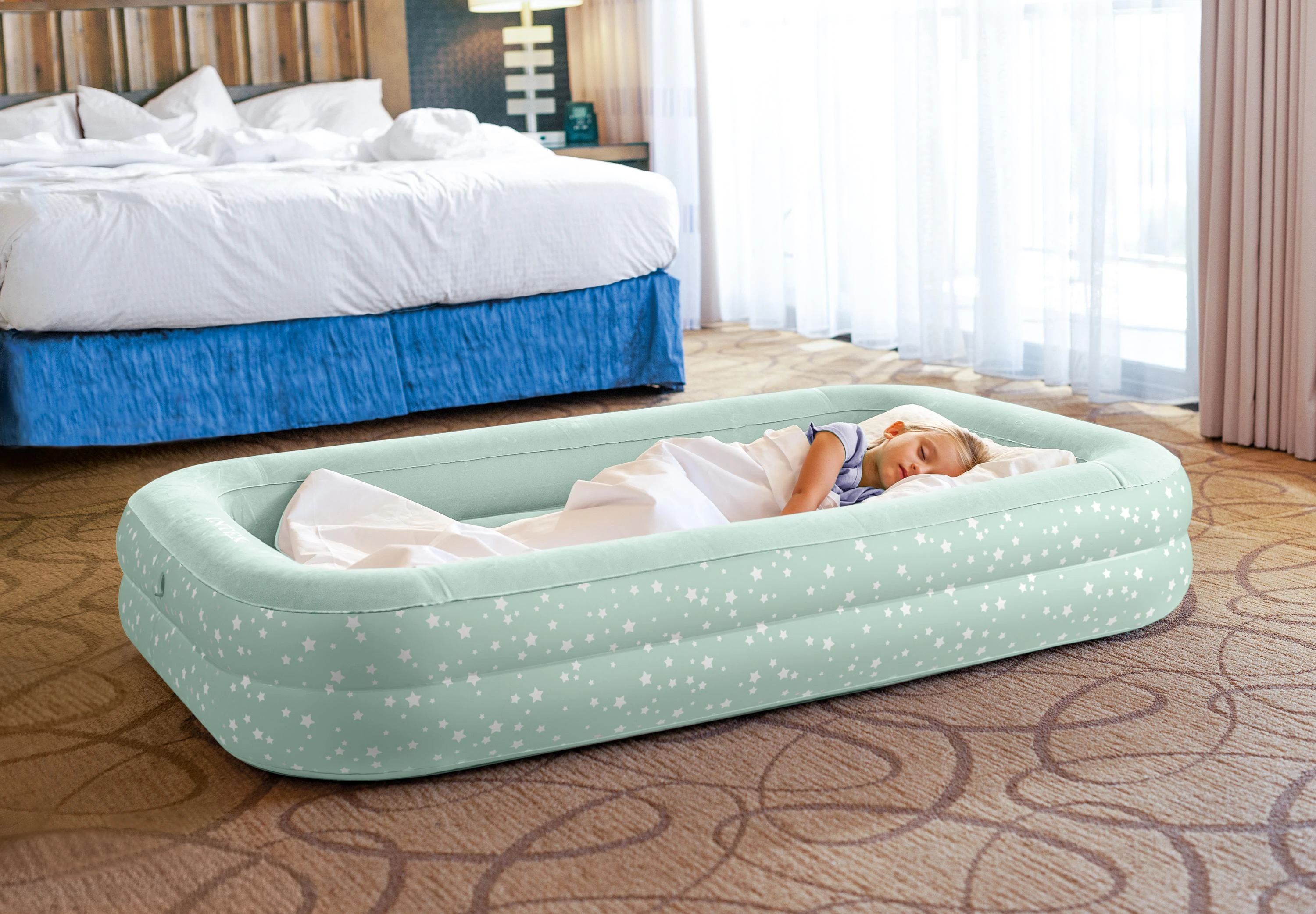 Intex Pripučiamas čiužinys-lova vaikams 66810NP 107x168x25cm 3-6m.