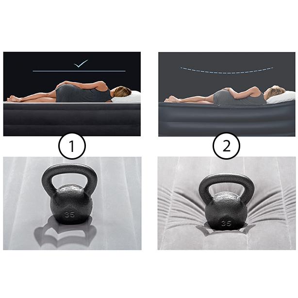 Pripučiamas čiužinys - lova INTEX Pillow Rest (Queen) Dura Beam 203x152x42 64124