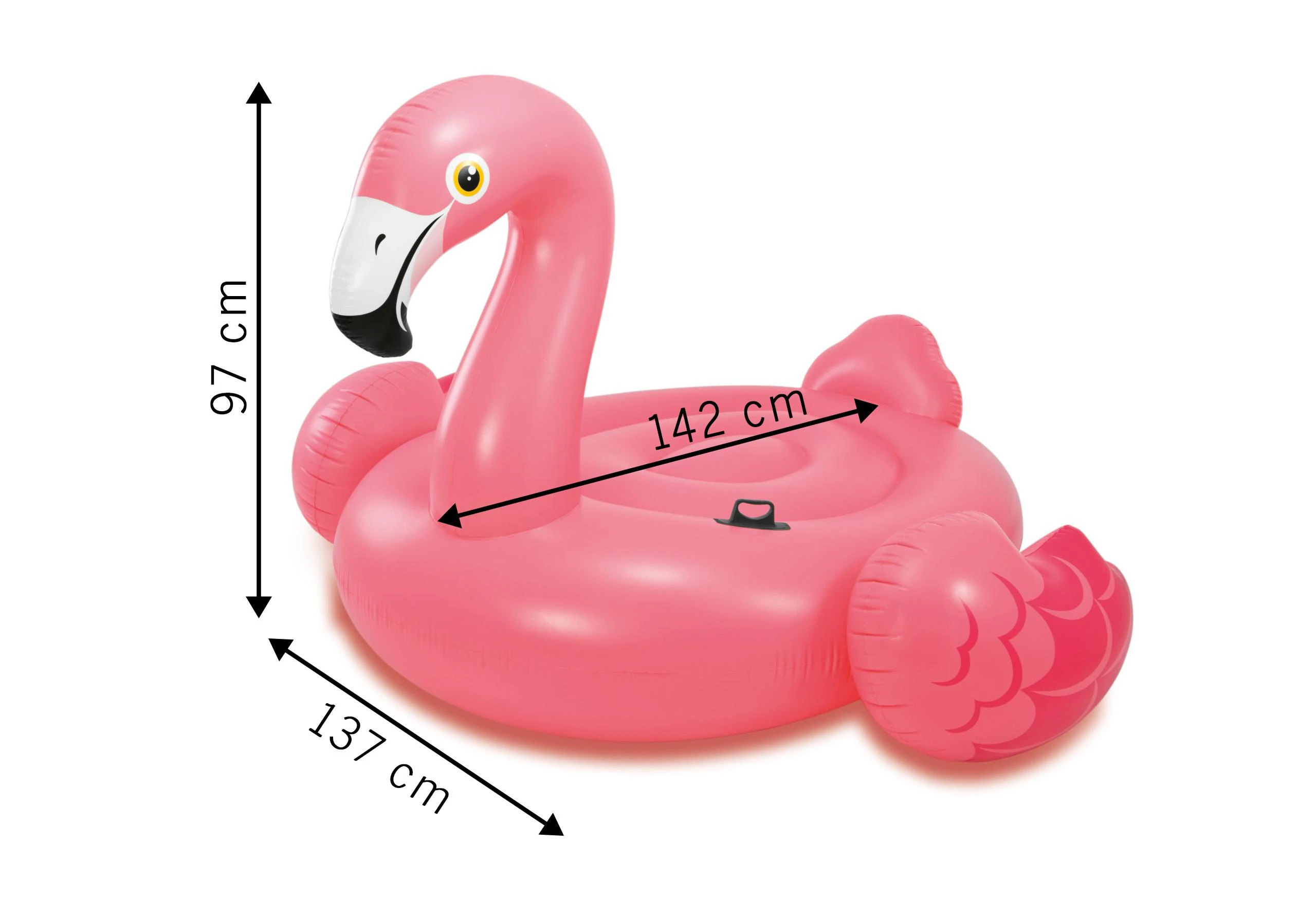 Pripučiamas žaislas INTEX Mega Flamingas Island 142x137x97cm rožinis 57558NP