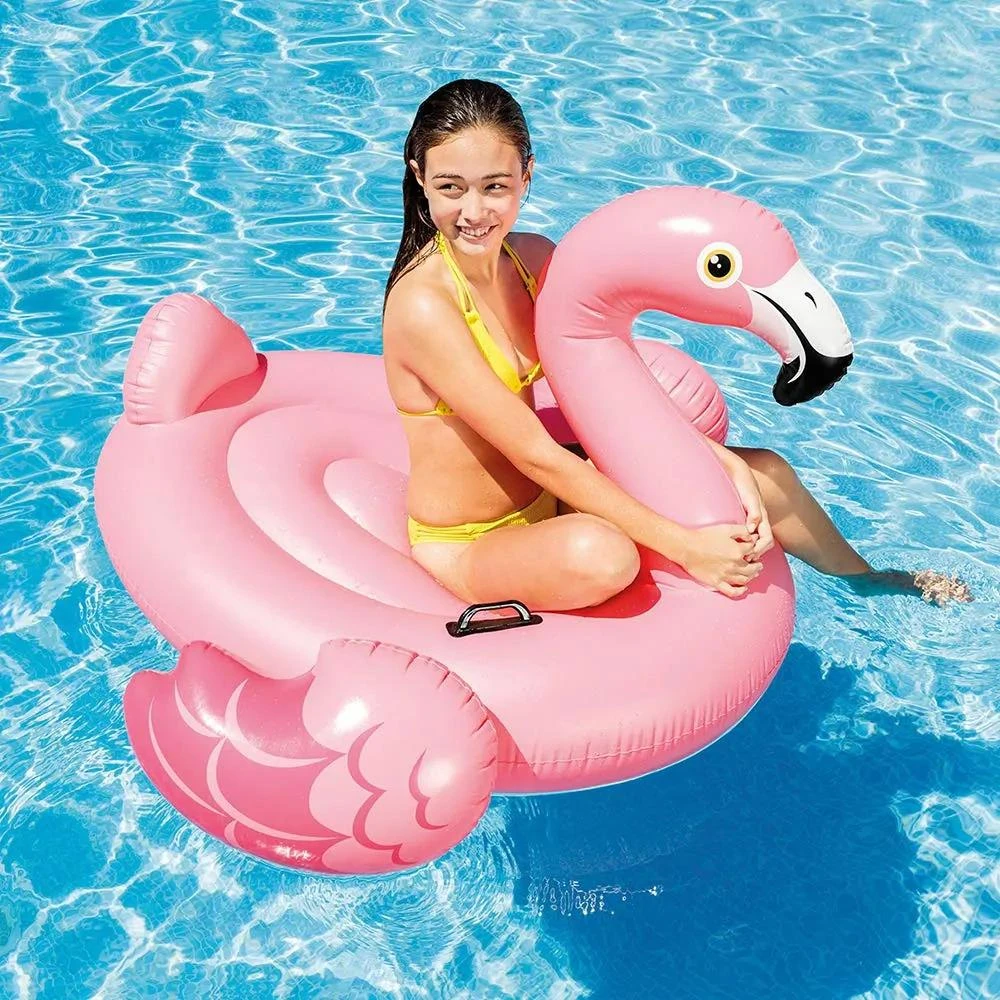 Pripučiamas žaislas INTEX Mega Flamingas Island 142x137x97cm rožinis 57558NP