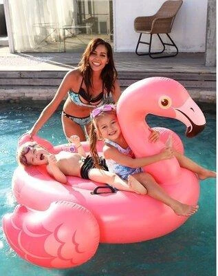 Pripučiamas žaislas INTEX Mega Flamingas Island 142x137x97cm rožinis 57558NP