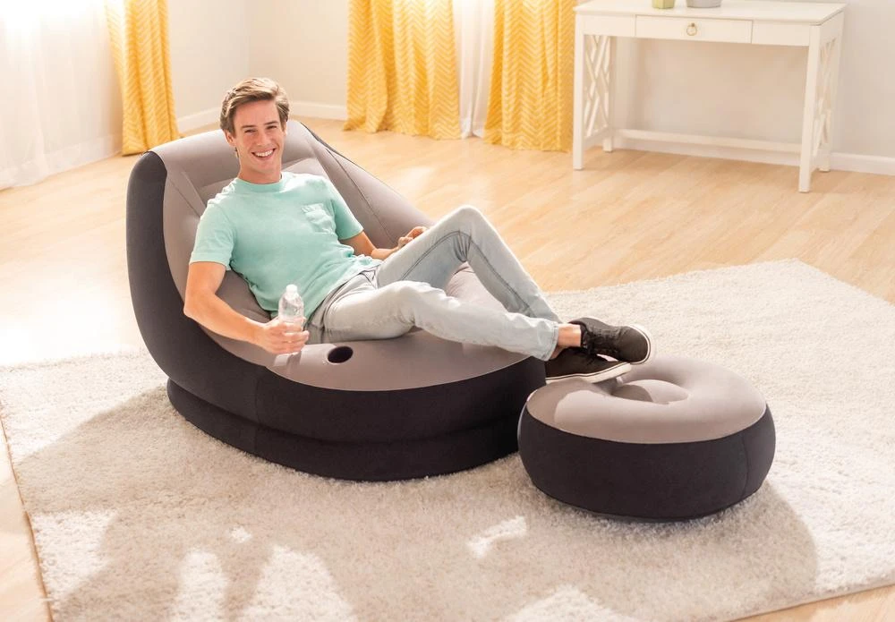 Fotelis Pripučiama kedė su pufu INTEX Ultra Lounge 102x137x76cm, 64x28cm