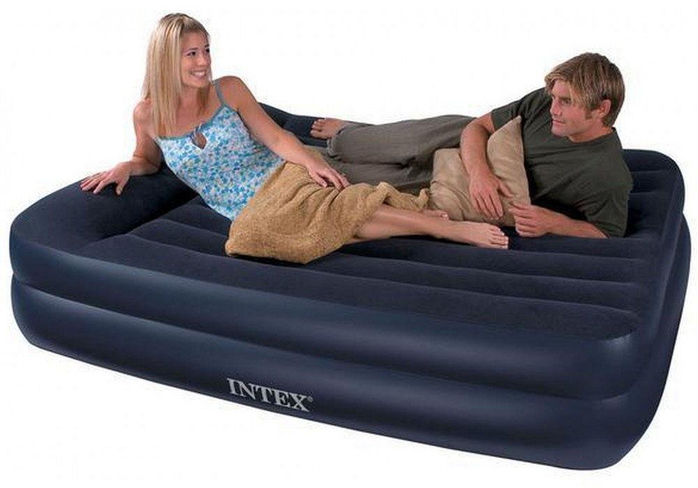 Pripučiamas čiužinys - lova INTEX Pillow Rest (Queen) Dura Beam 203x152x42 64124